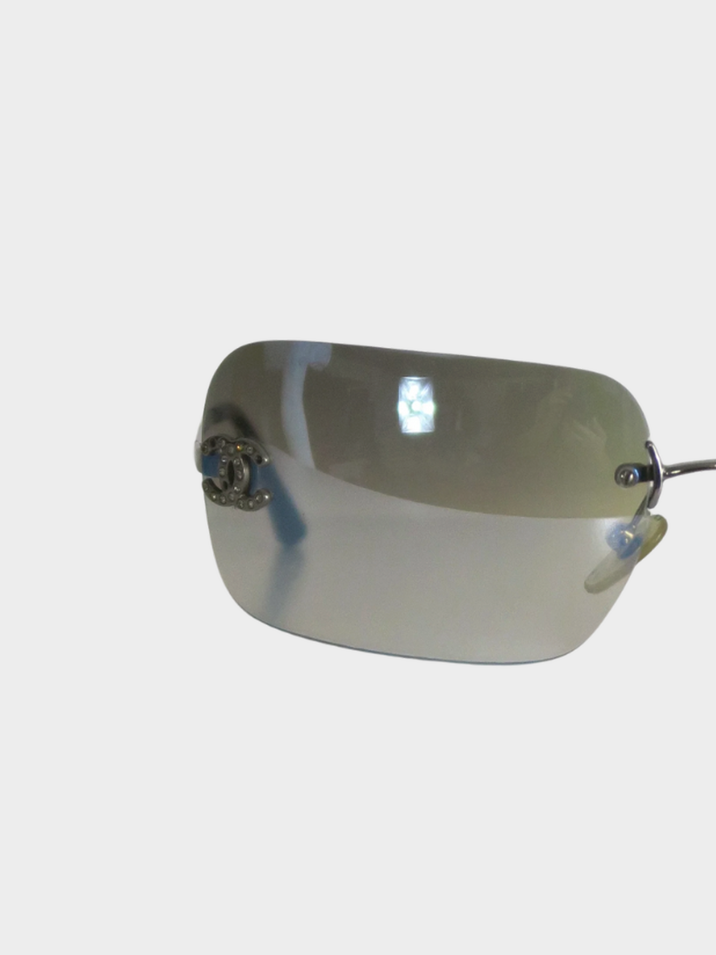 Chanel 2000s Grey Tint UV Rimless Sunglasses