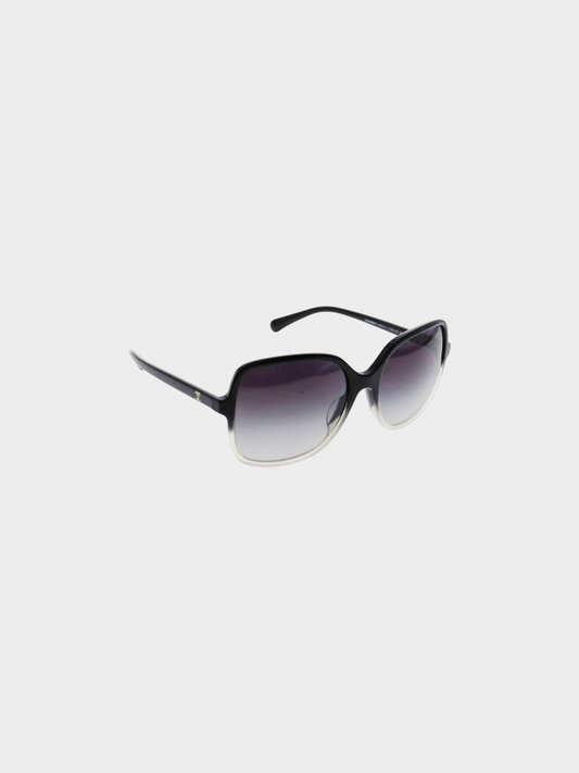 Chanel 2000s Coco Black Gradient Sunglasses