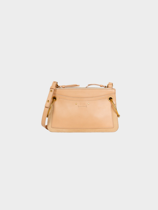 Chloe Autumn 2018 Mini Roy Light Beige Peach Leather and Suede Crossbody