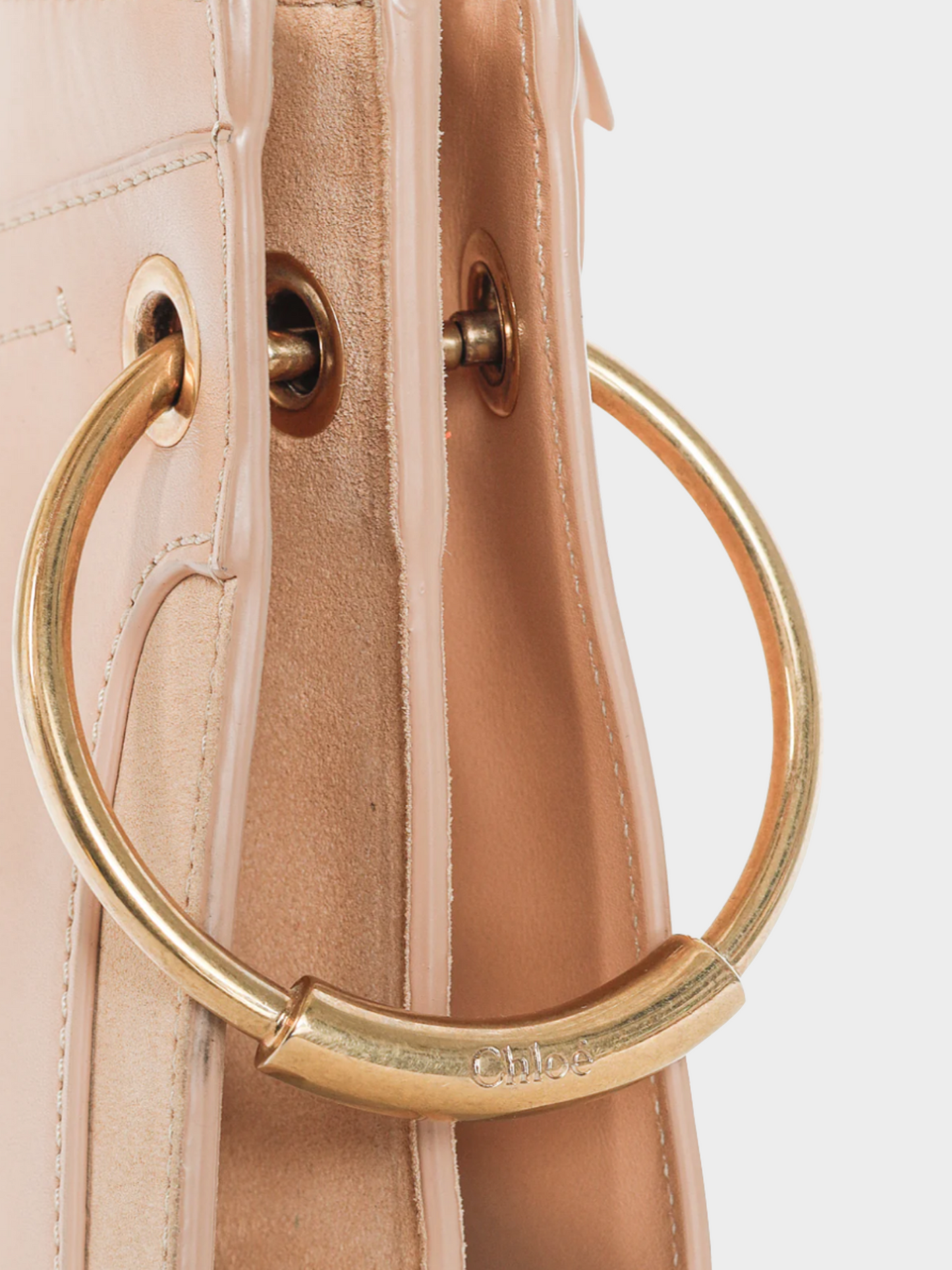Chloe Autumn 2018 Mini Roy Light Beige Peach Leather and Suede Crossbody