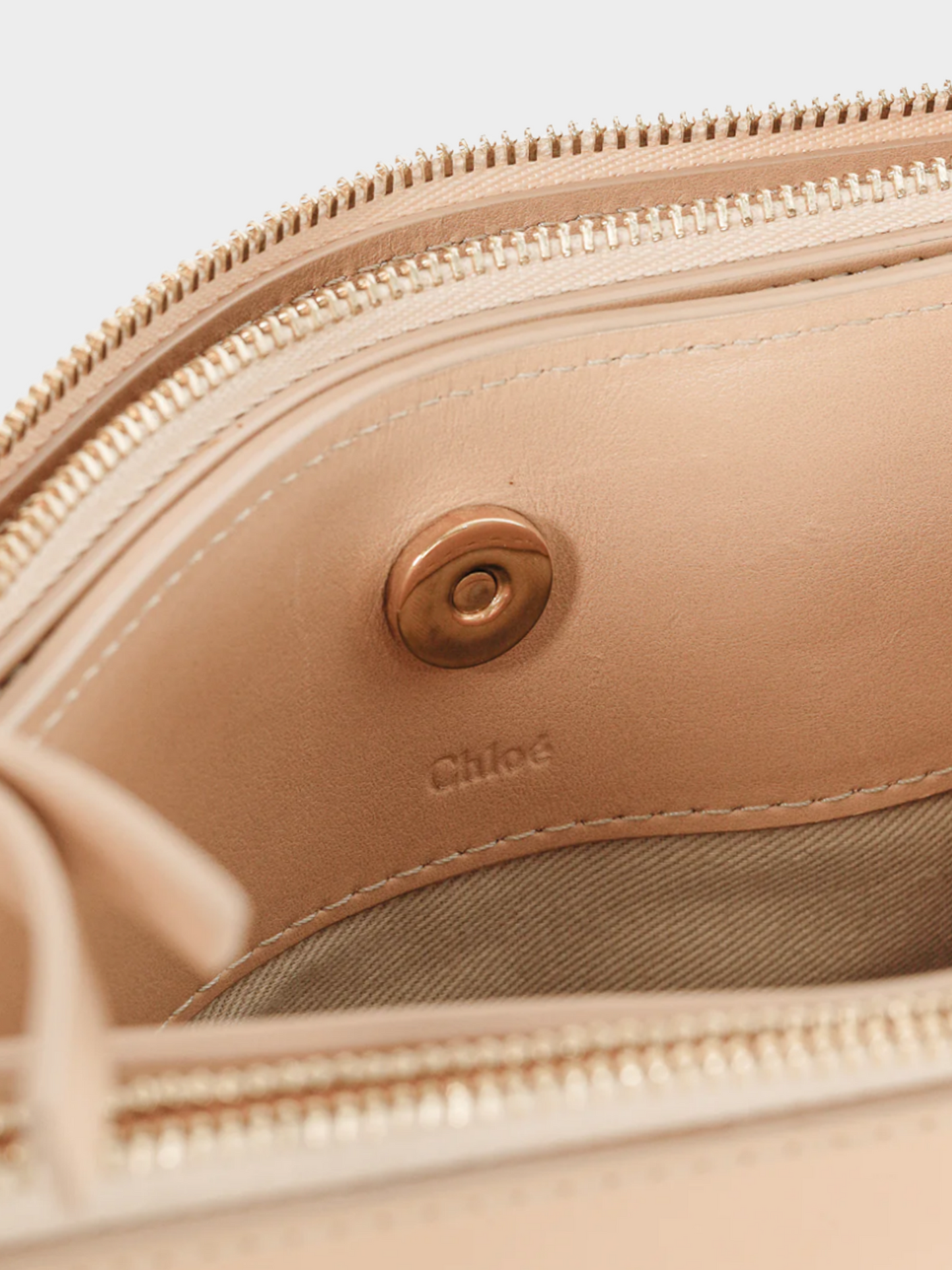 Chloe Autumn 2018 Mini Roy Light Beige Peach Leather and Suede Crossbody