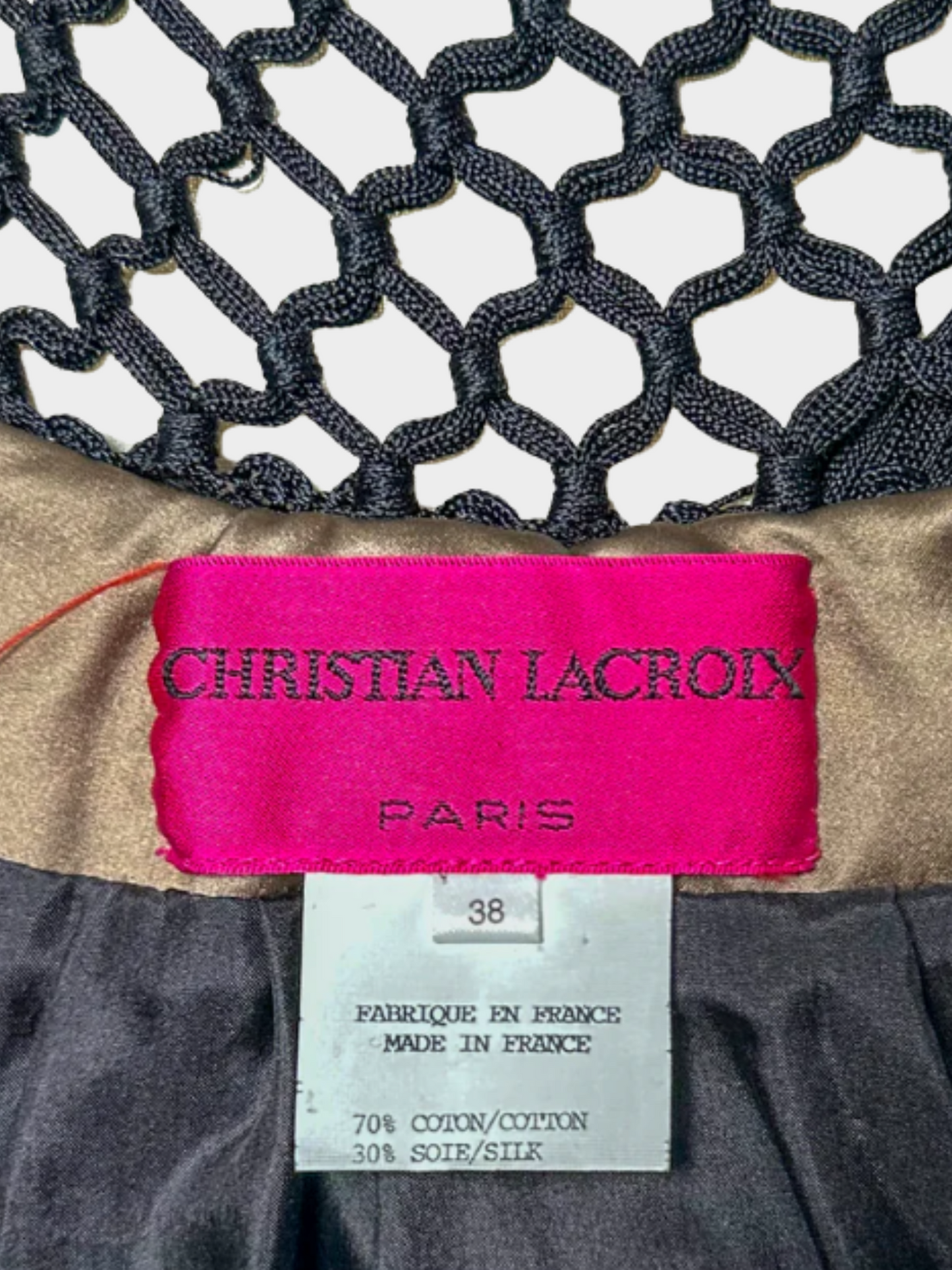 Christian Lacroix 1990s Black Lace Bustier Dress