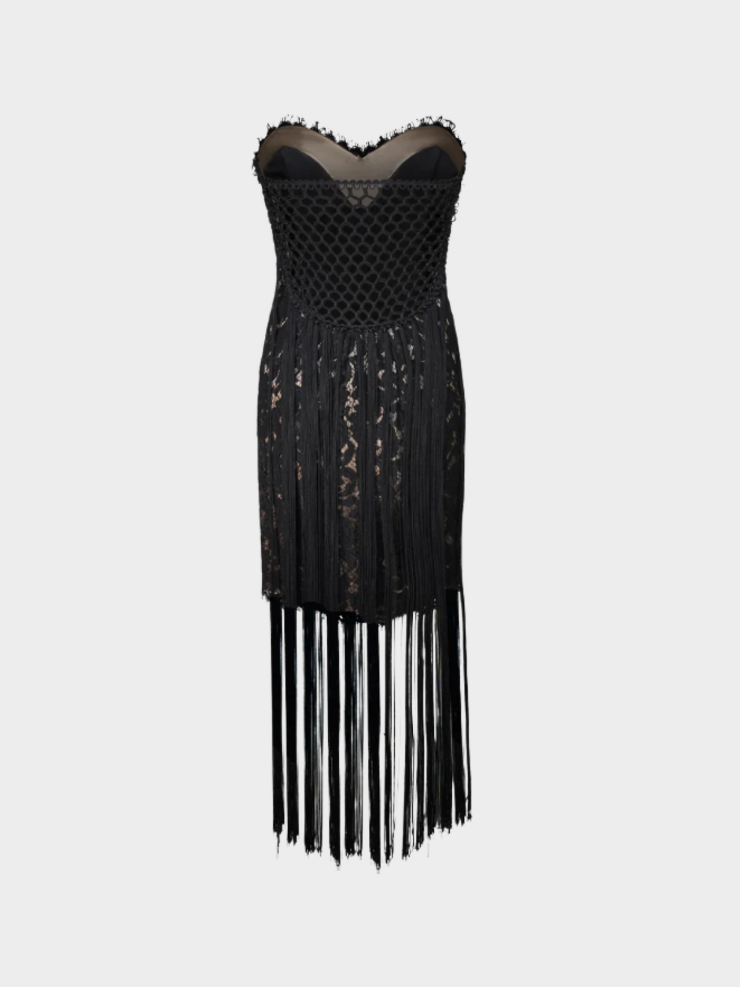 Christian Lacroix 1990s Black Lace Bustier Dress