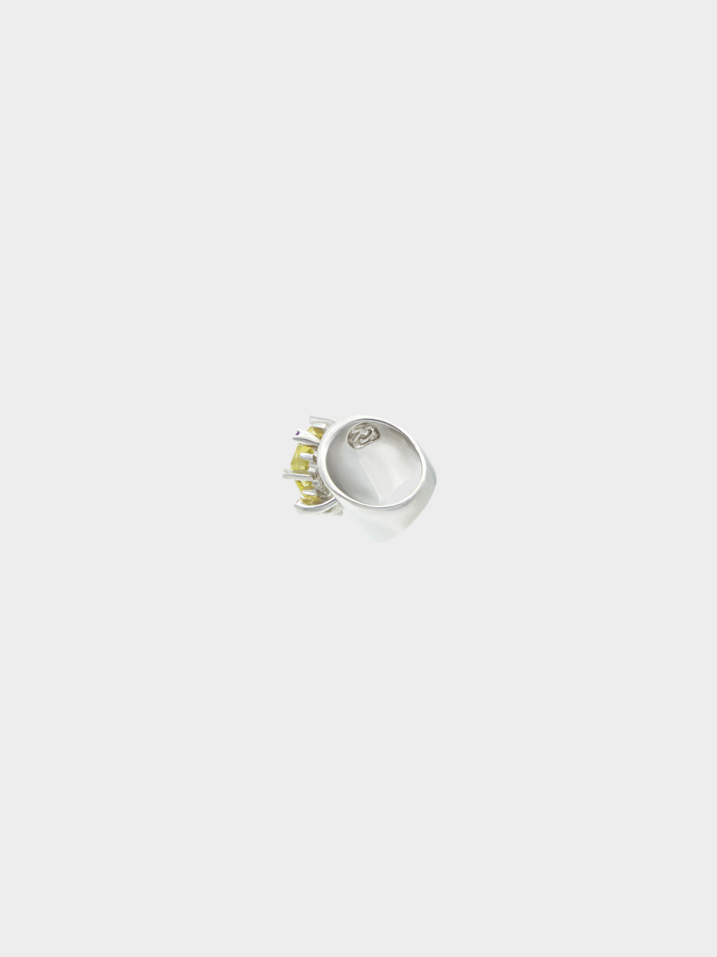 Christian Lacroix 1990s Citrine Silver Ring