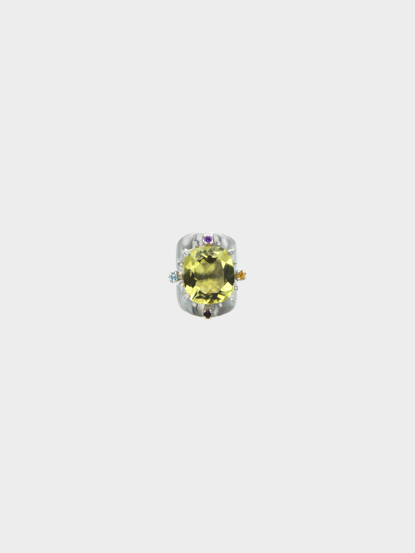 Christian Lacroix 1990s Citrine Silver Ring