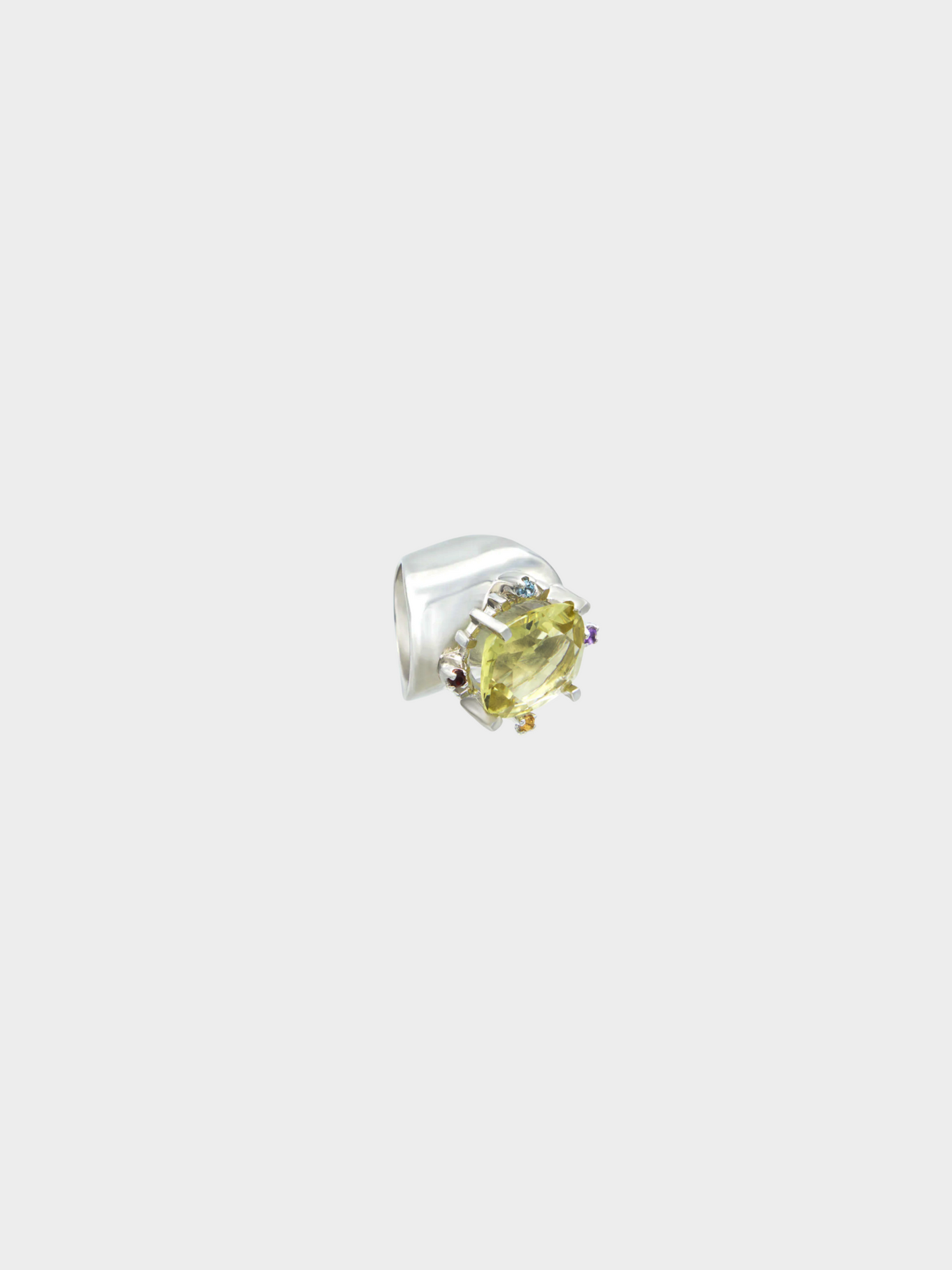 Christian Lacroix 1990s Citrine Silver Ring