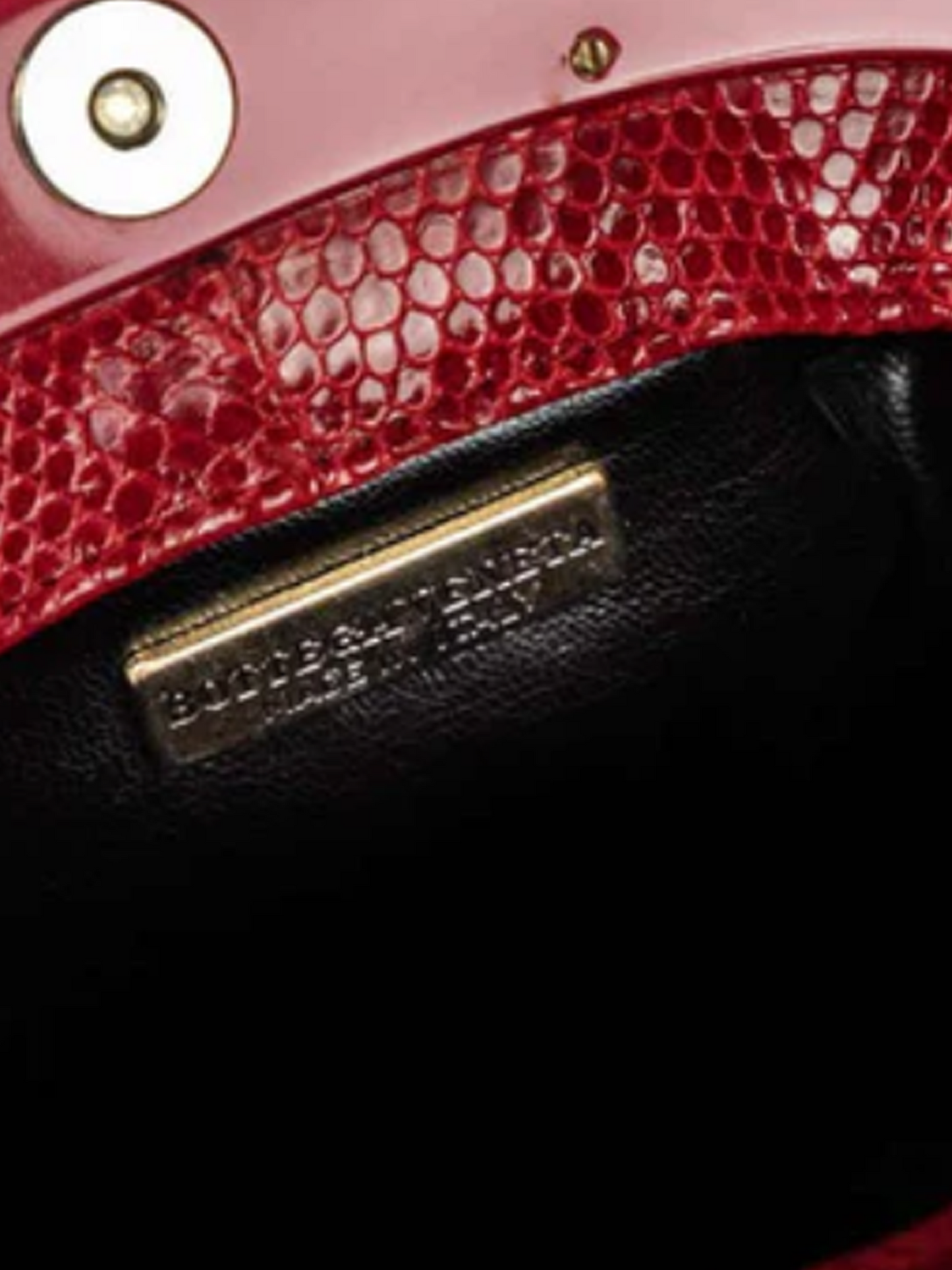 Bottega Veneta 1980s Red Karung Lucite Frame Clutch Bag