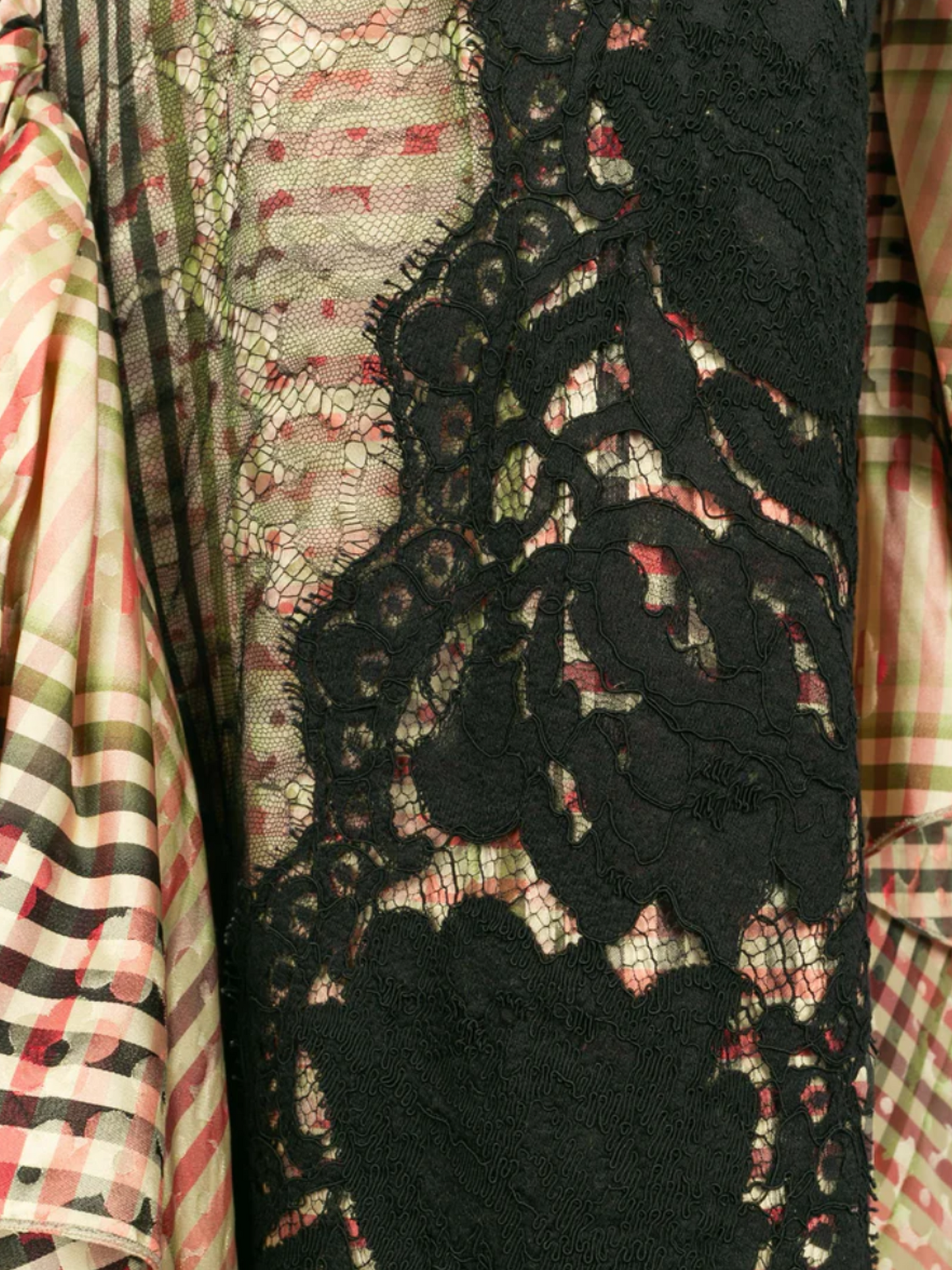 Christian Lacroix 1990s Multicoloured Gingham Print Stole and Skirt
