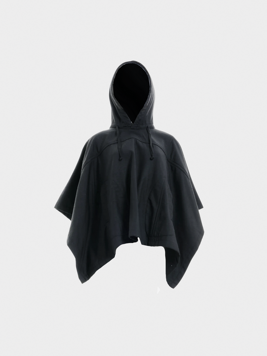 Comme des Garçons 2000s Black Hooded Oversized Cape