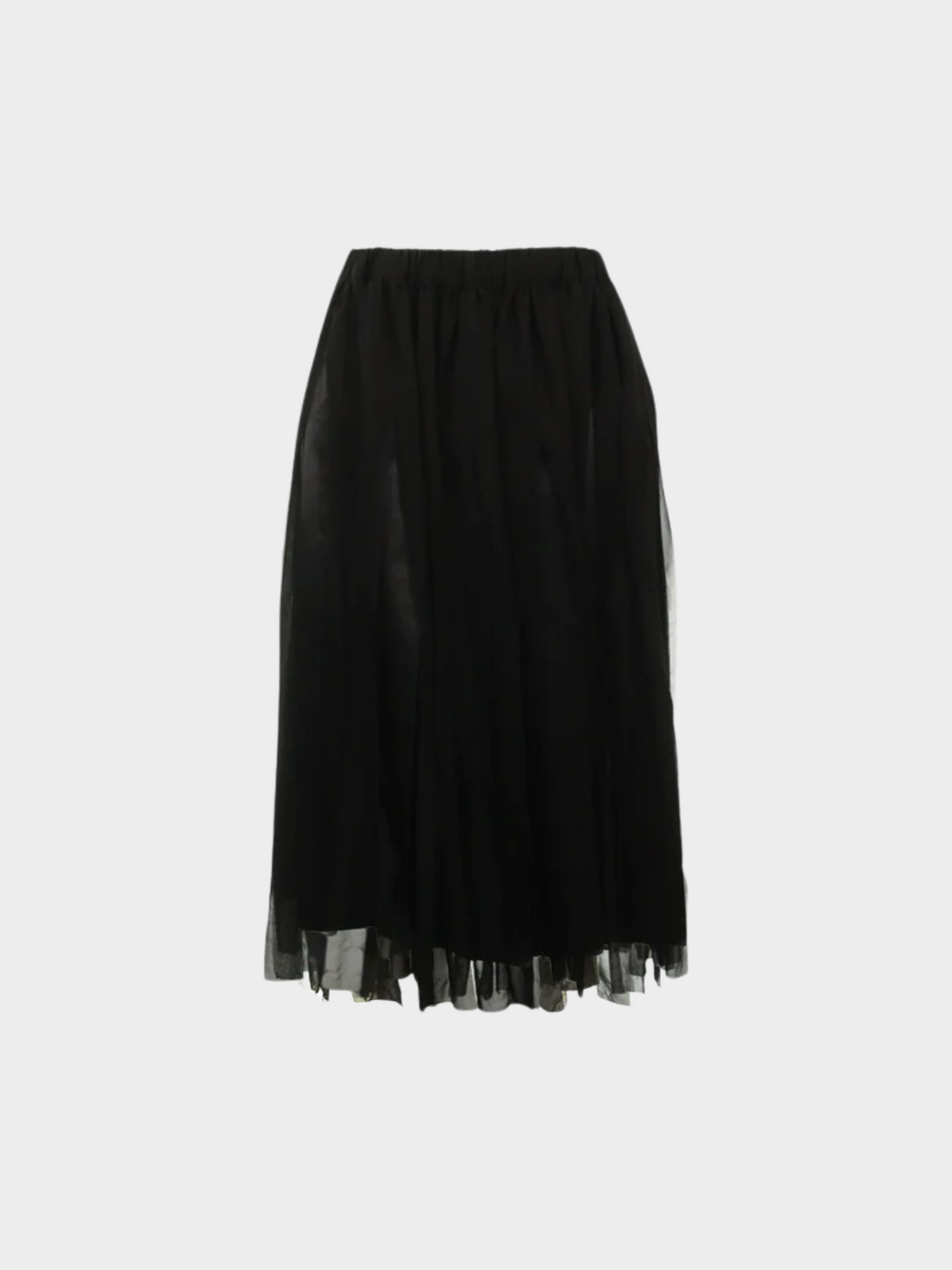 Comme des Garçons SS 2022 Black Tulle Midi Skirt