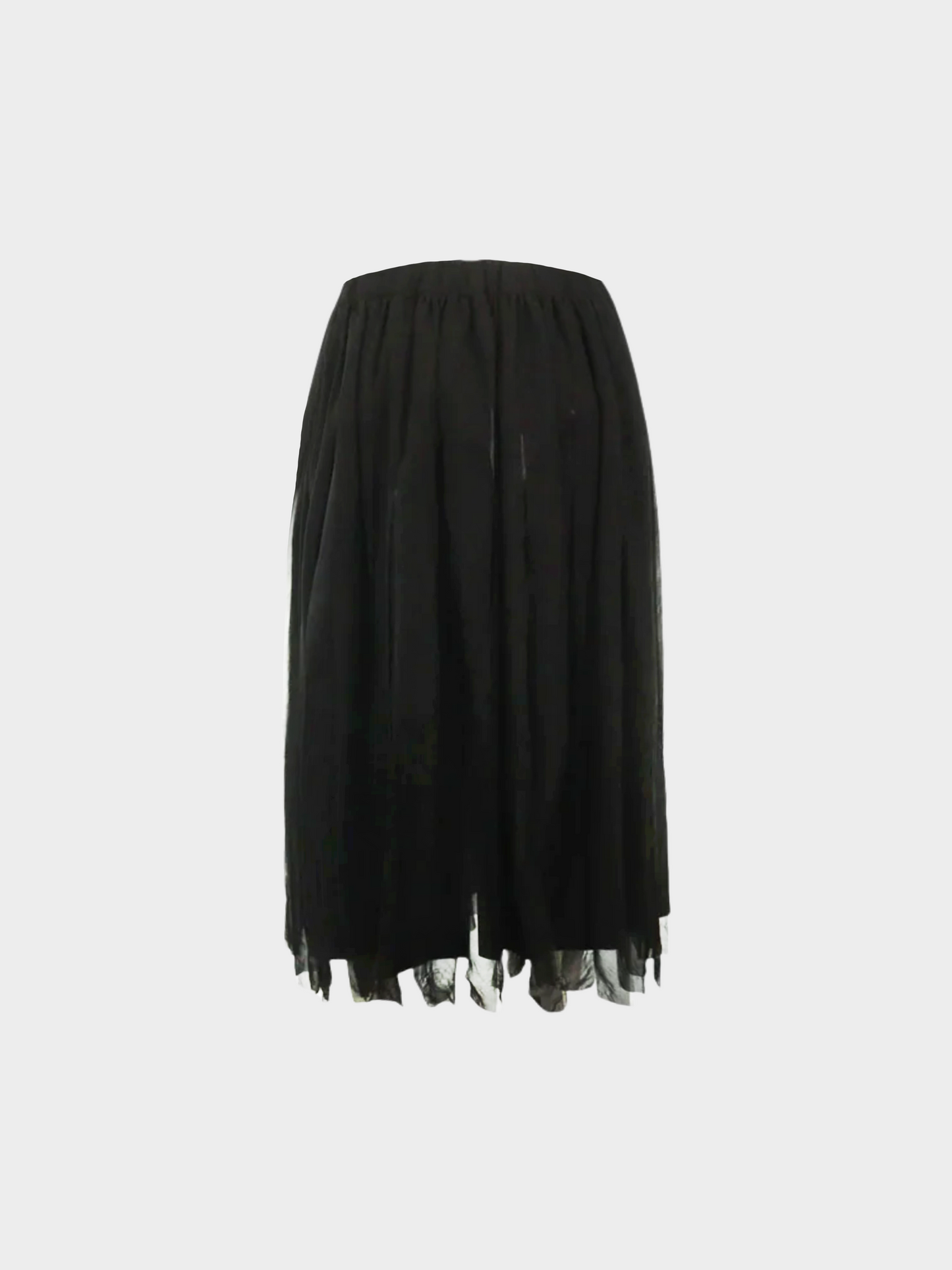 Comme des Garçons SS 2022 Black Tulle Midi Skirt