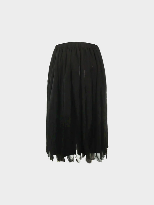 Comme des Garçons SS 2022 Black Tulle Midi Skirt