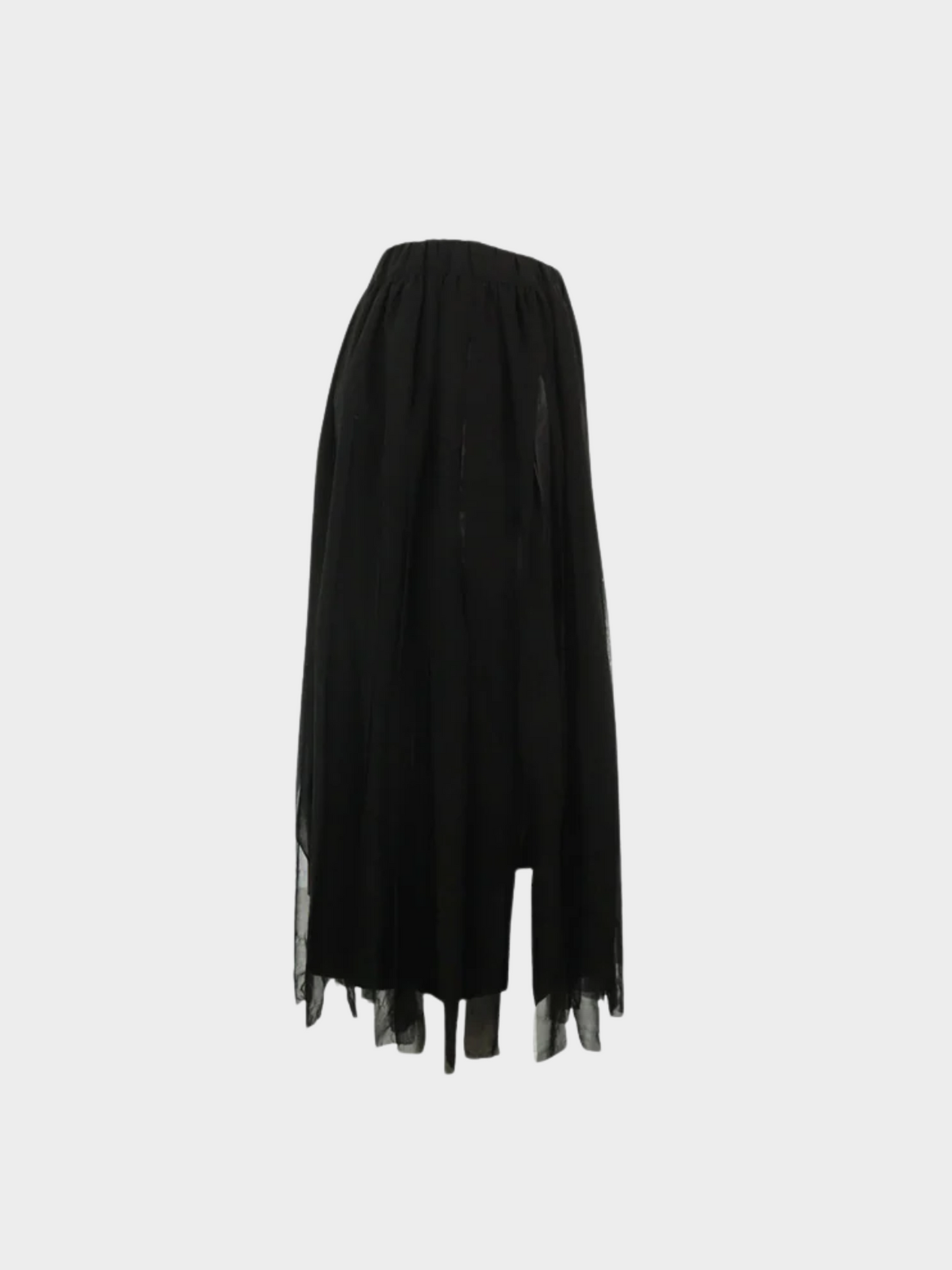 Comme des Garçons SS 2022 Black Tulle Midi Skirt