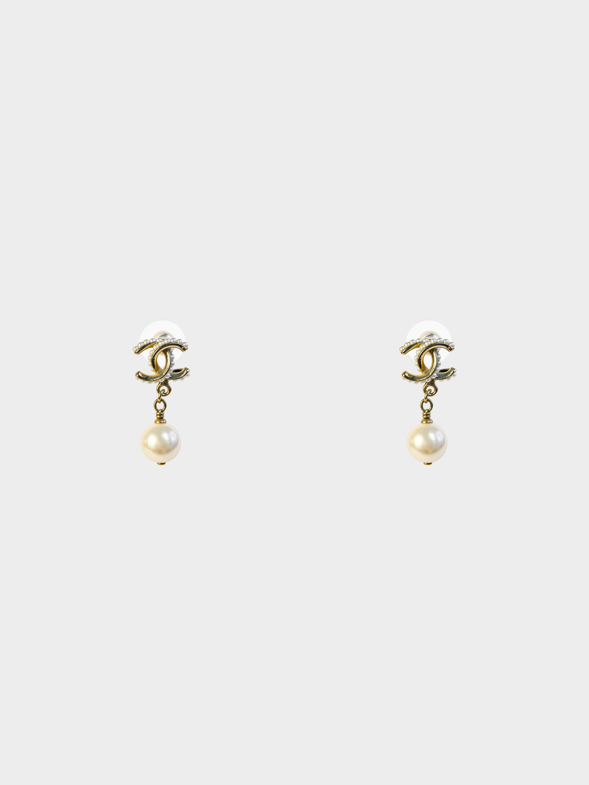 Chanel Pre-Fall 2013 Gold COCO Pearl Drop Earrings