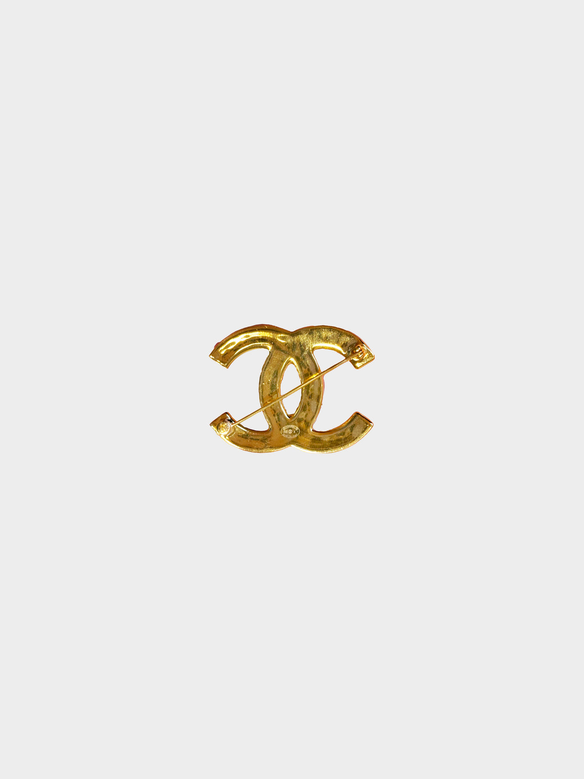 Chanel 2020 Gold CC Jeweled Brooch