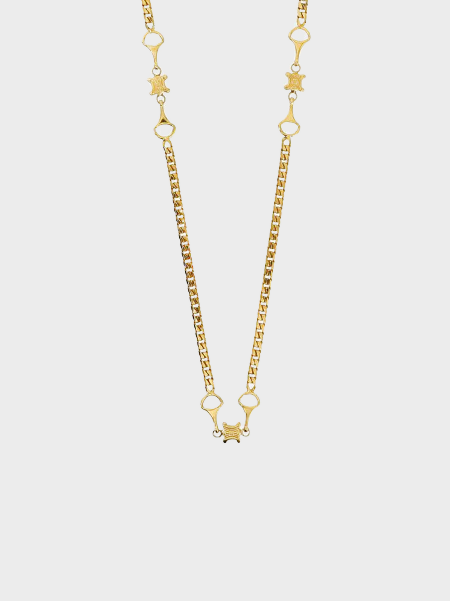 Celine 1990s Triomphe Chain-Link Necklace