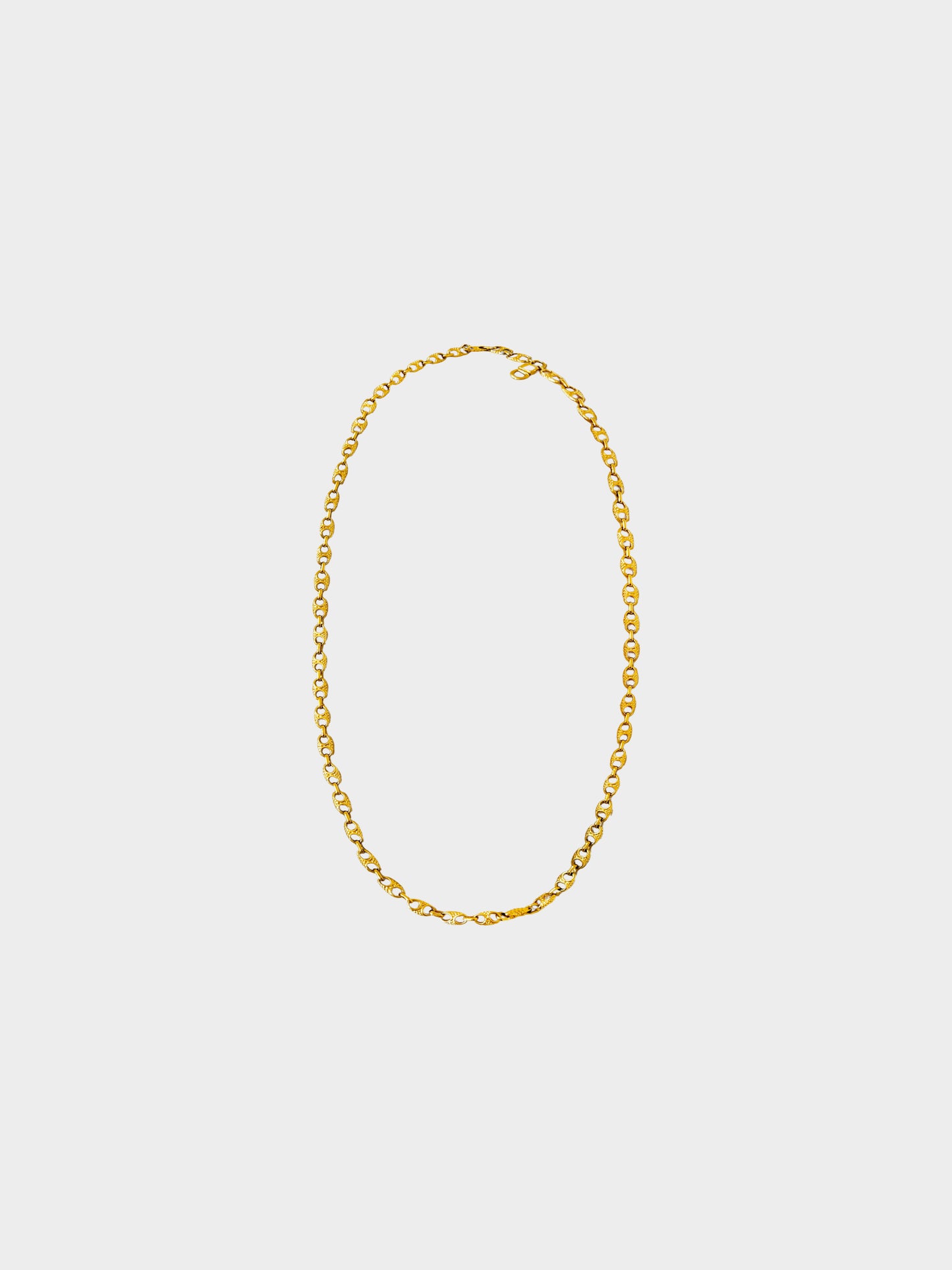 Celine 1990s Gold-tone Metal Chain Link Necklace