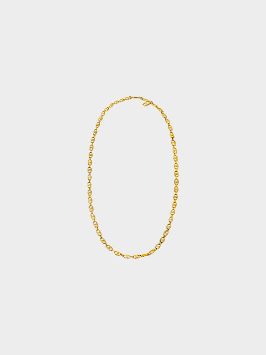 Celine 1990s Gold-tone Metal Chain Link Necklace