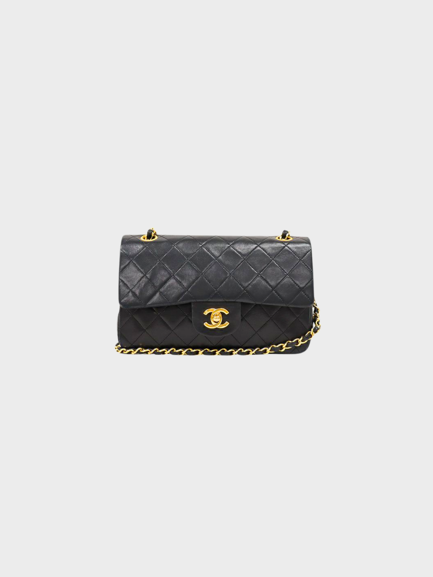 Chanel 1990s Black Matelasse Chain Shoulder Bag