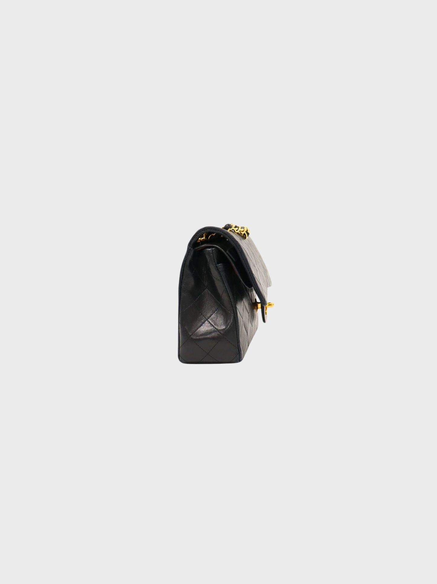 Chanel 1990s Black Matelasse Chain Shoulder Bag