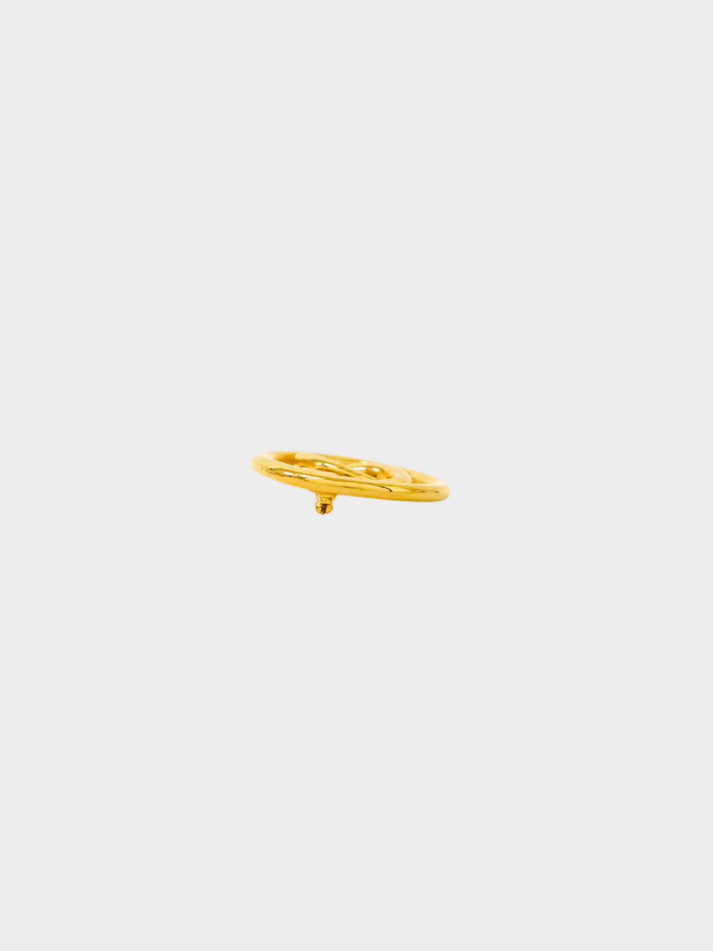 Chanel 1990s Gold CC Round Brooch