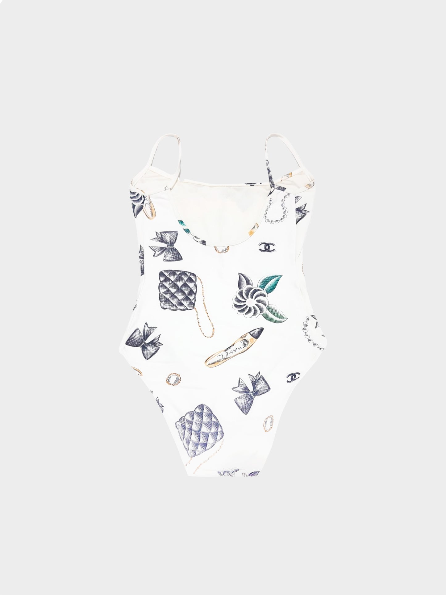 Chanel Spring 1996 Icon Print Swimsuit