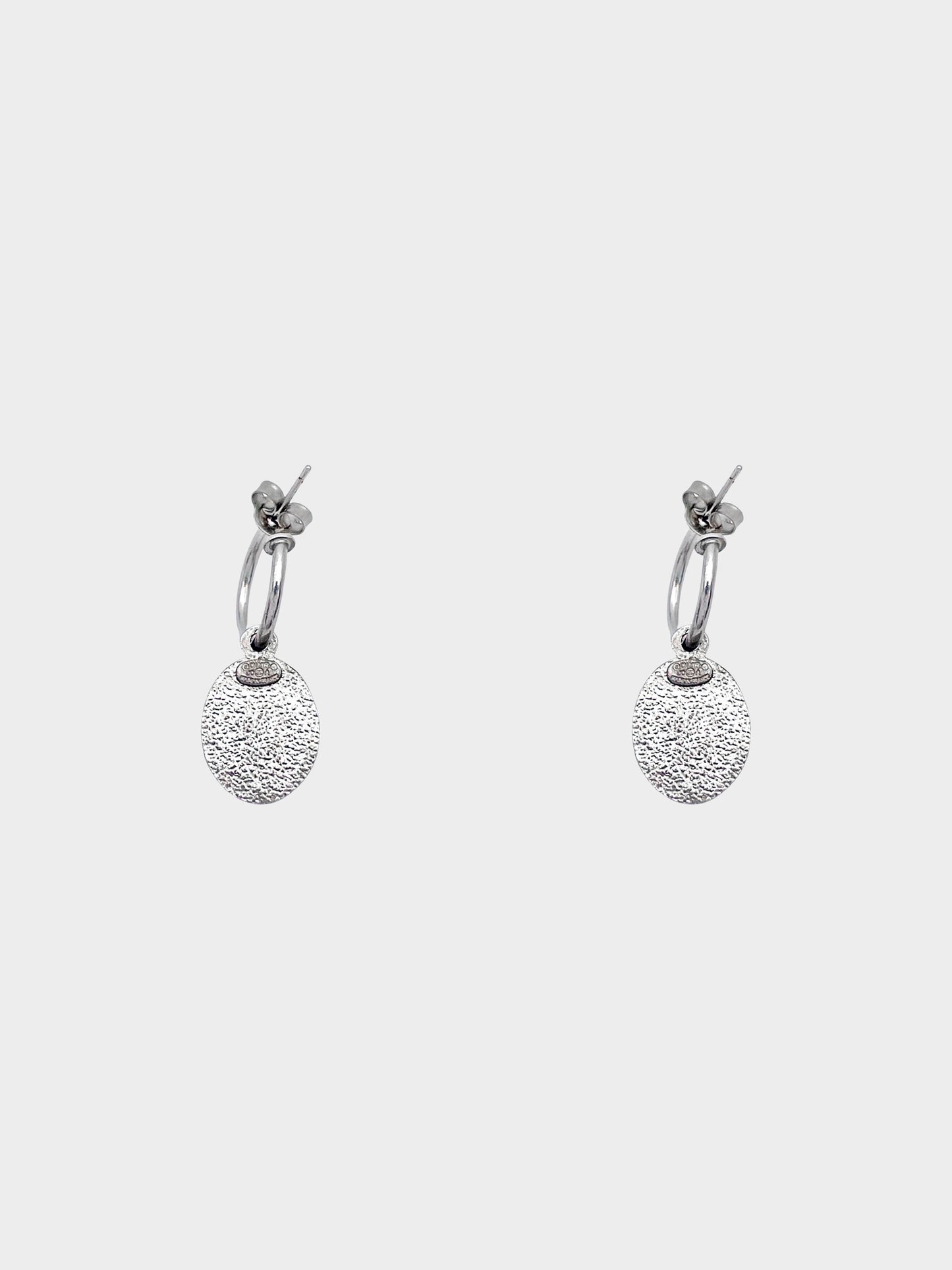 Chanel 2000 CC Logo Grey Pearl Silver Drop Earrings