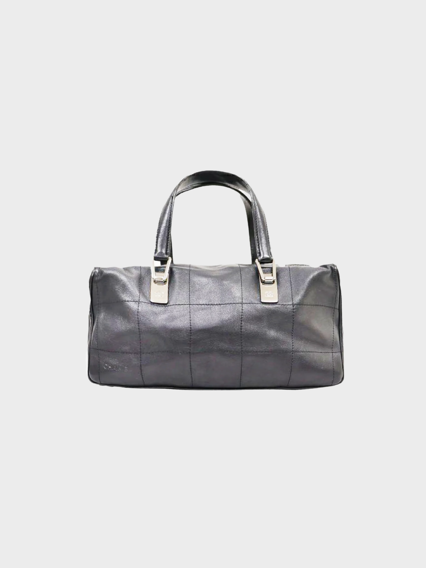 Chanel 2003 Black Chocolate Bar Boston Bag