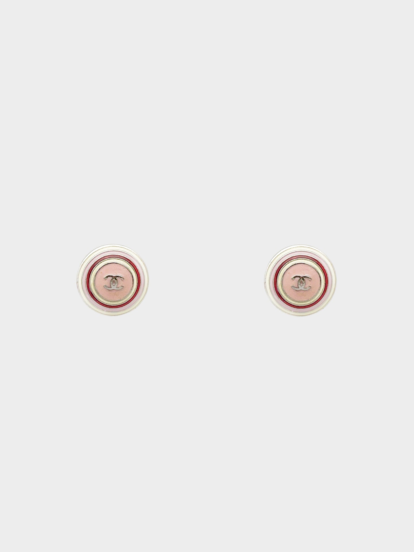 Chanel 2007 Cruise Pink Optical Stud Earrings