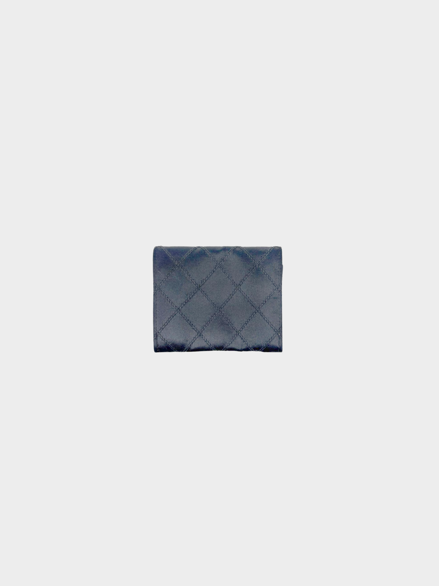 Chanel 2010s Black Satin Coin Purse