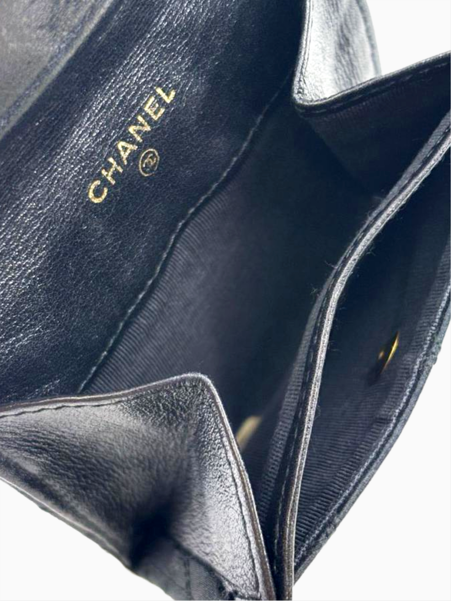 Chanel 2010s Black Satin Coin Purse