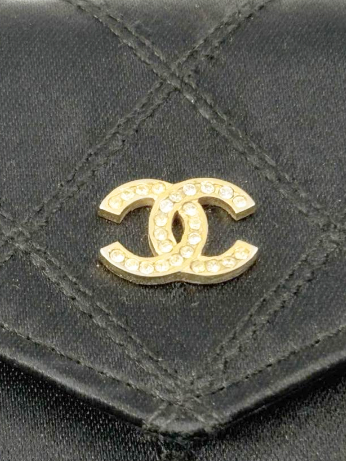 Chanel 2010s Black Satin Coin Purse