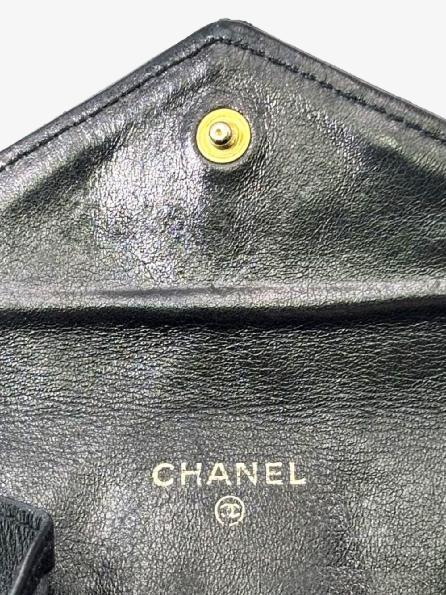 Chanel 2010s Black Satin Coin Purse