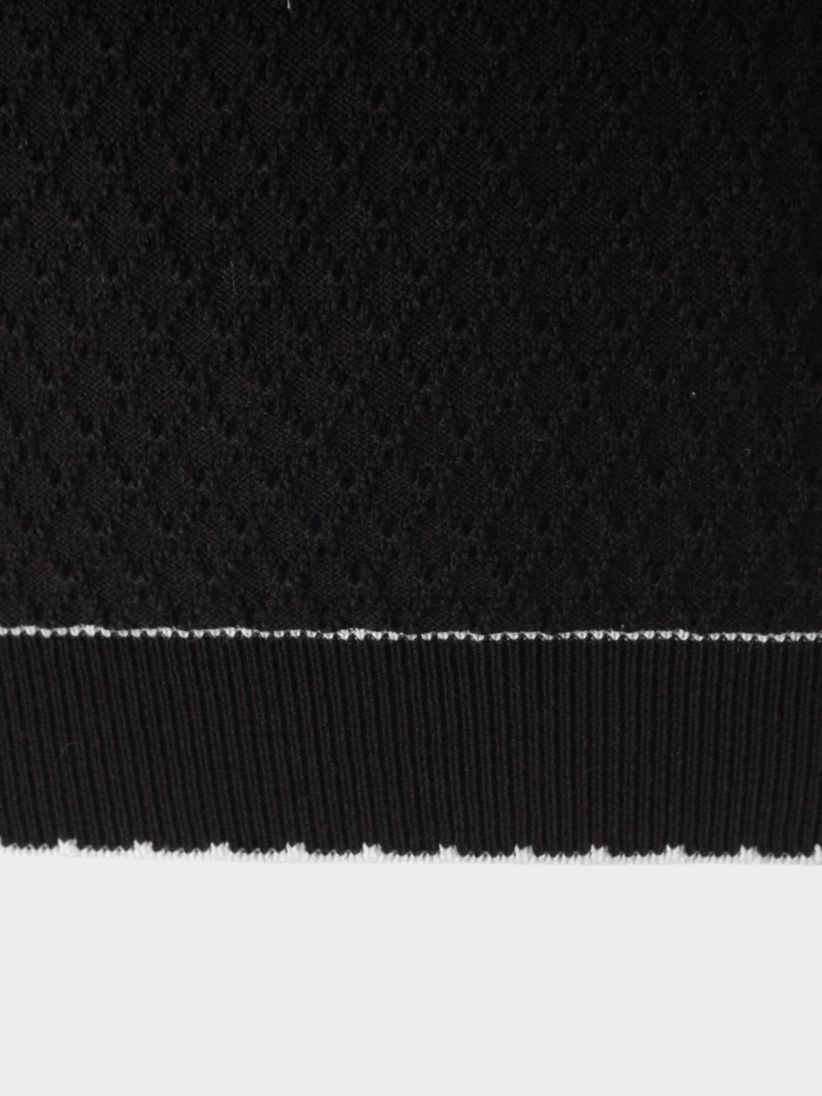 Chanel Cruise 2023 Black Beaded Knit Top