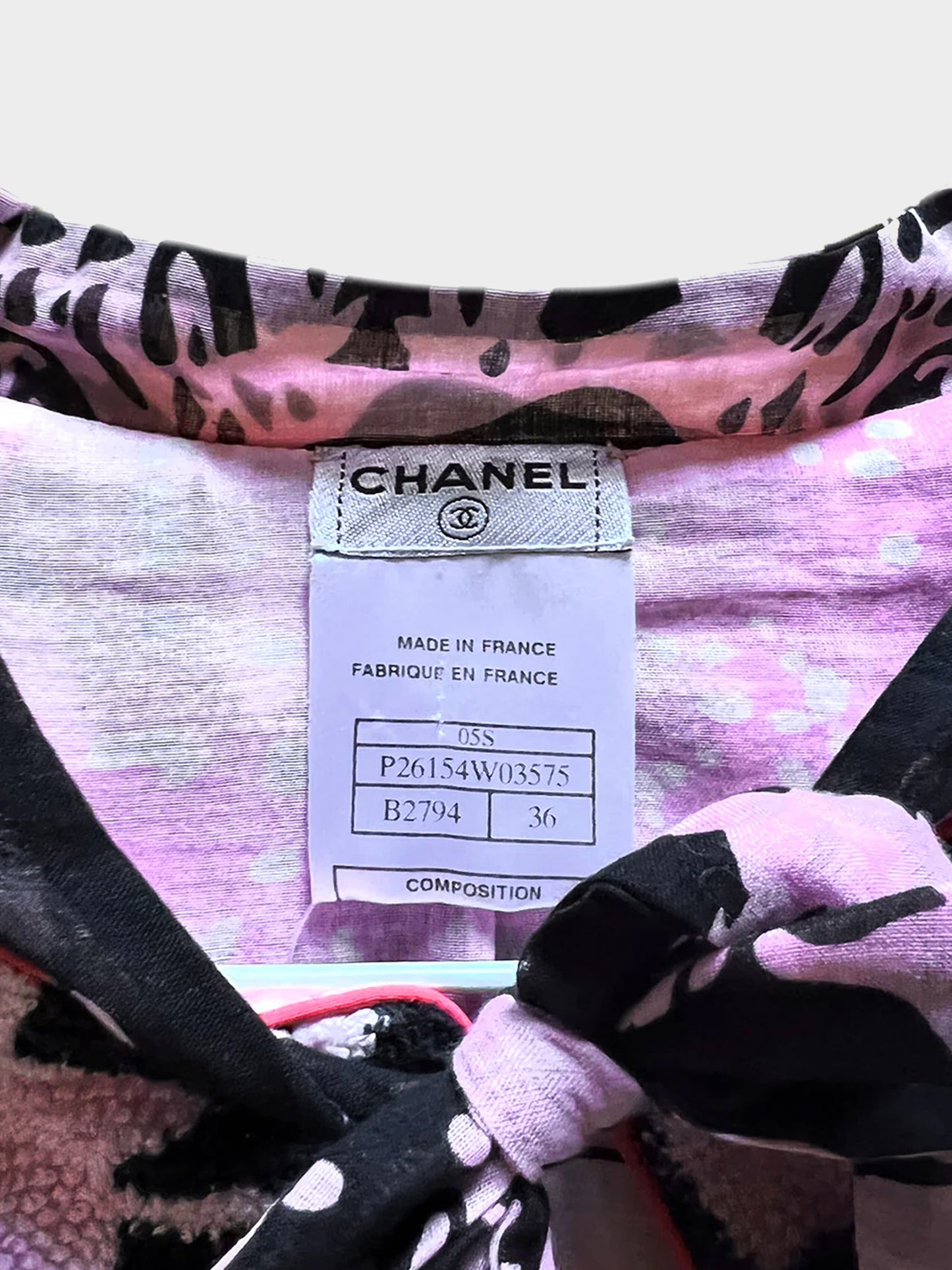 Chanel SS 2005 Karl Lagerfeld Rare Black and Pink Floral Bikini and Terrycloth Cropped Blazer Set