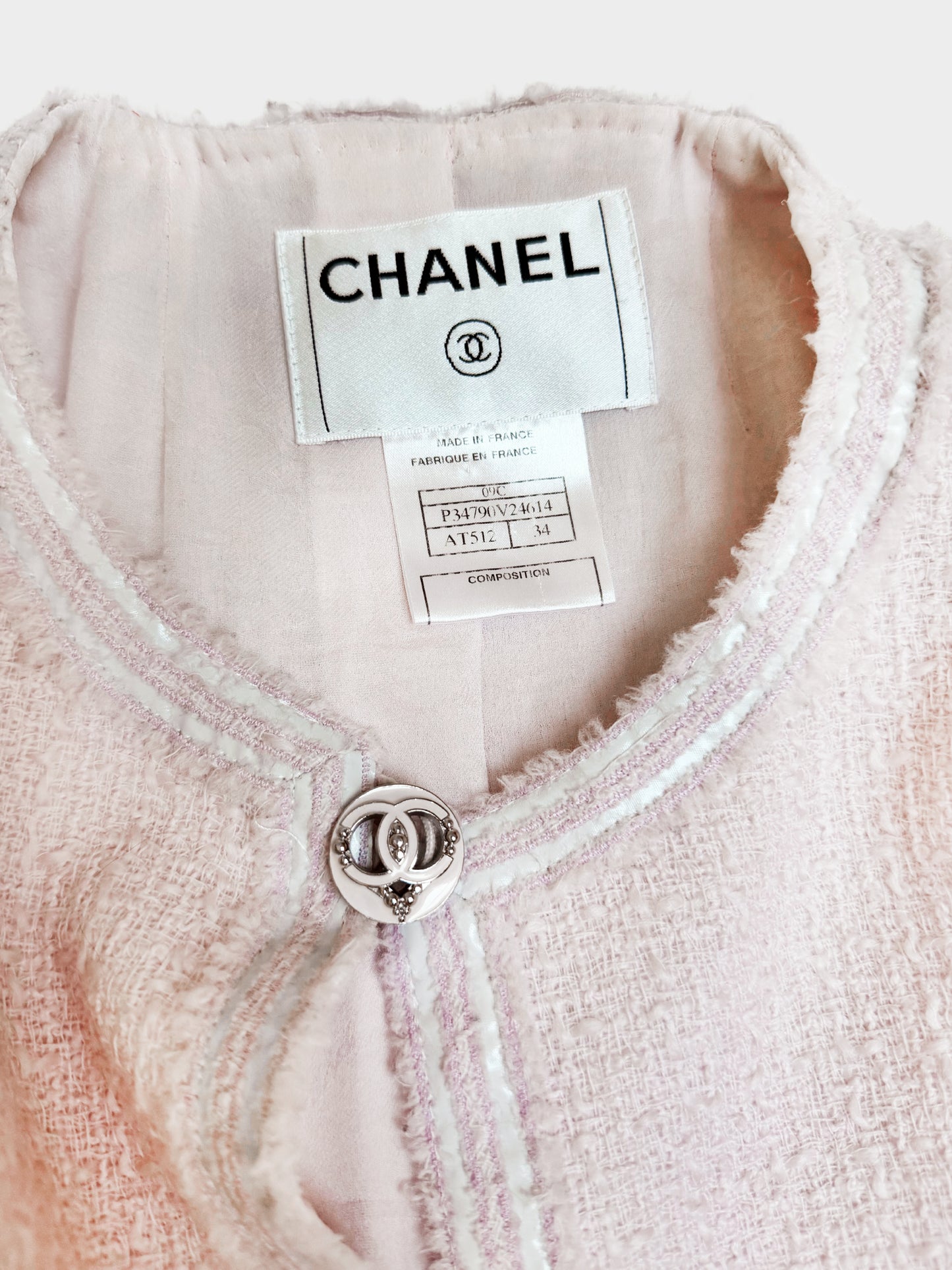 Chanel by Karl Lagerfeld Resort 2009 Light Pink Wool Tweed Jacket