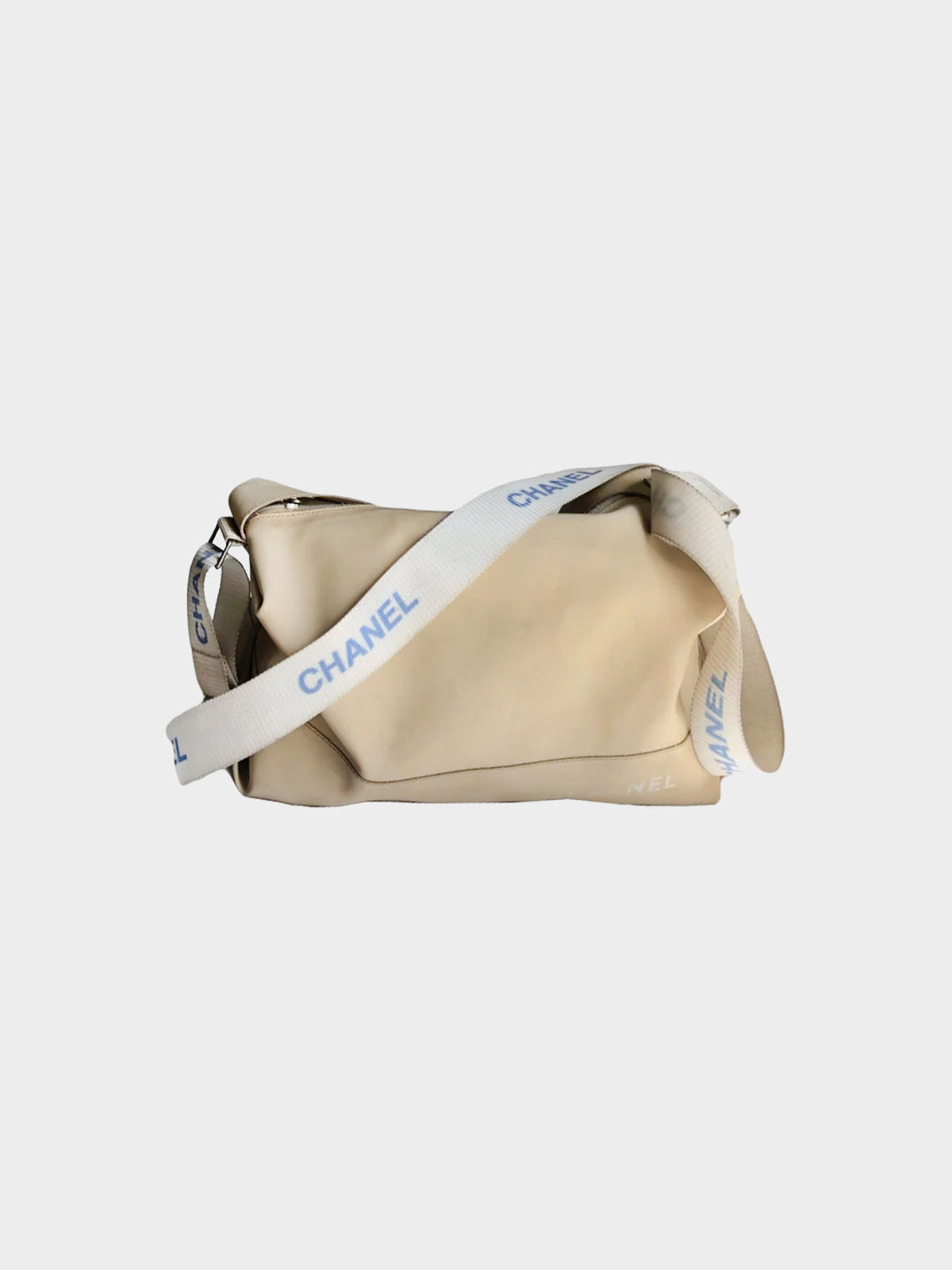 Chanel 2000s Cream Sports Zipper Bag