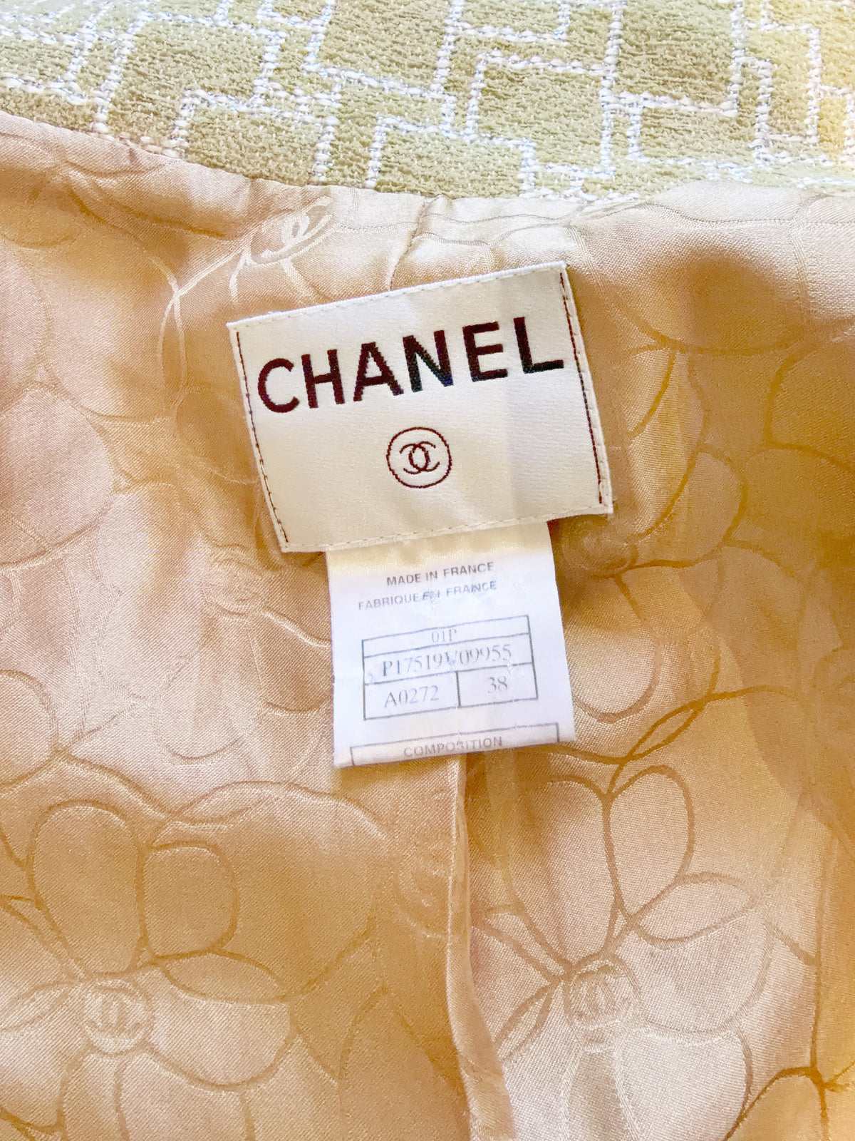 Chanel SS 2001 Light Brown Geometric Vest Top