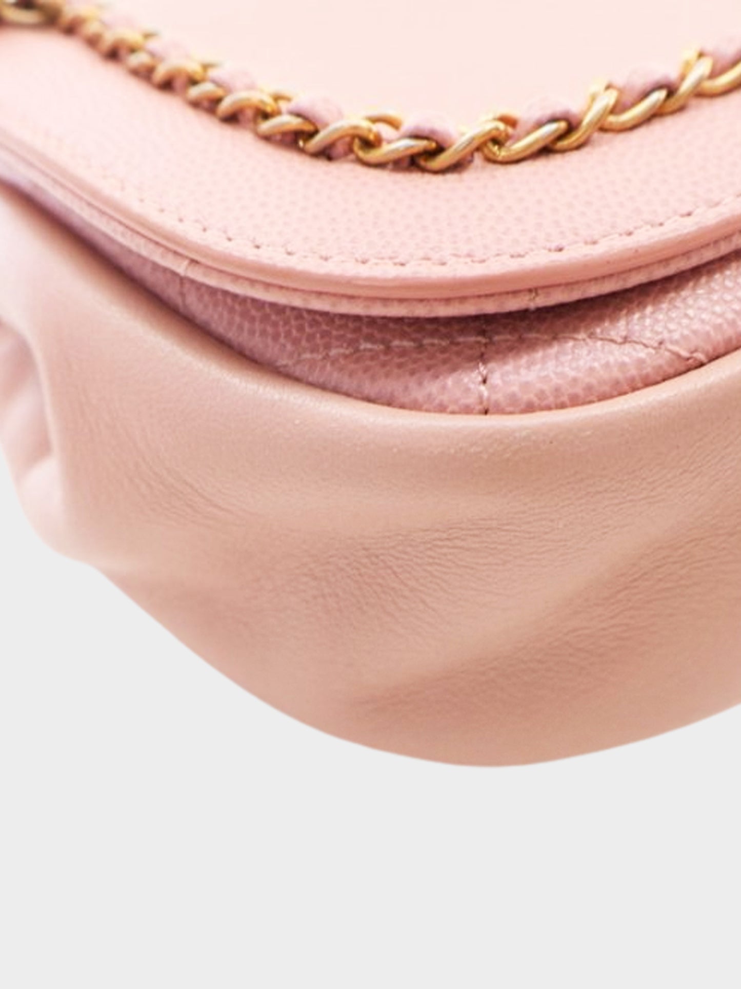 Chanel Mid-2019 Pink Caviar Charm Mini Flap Bag