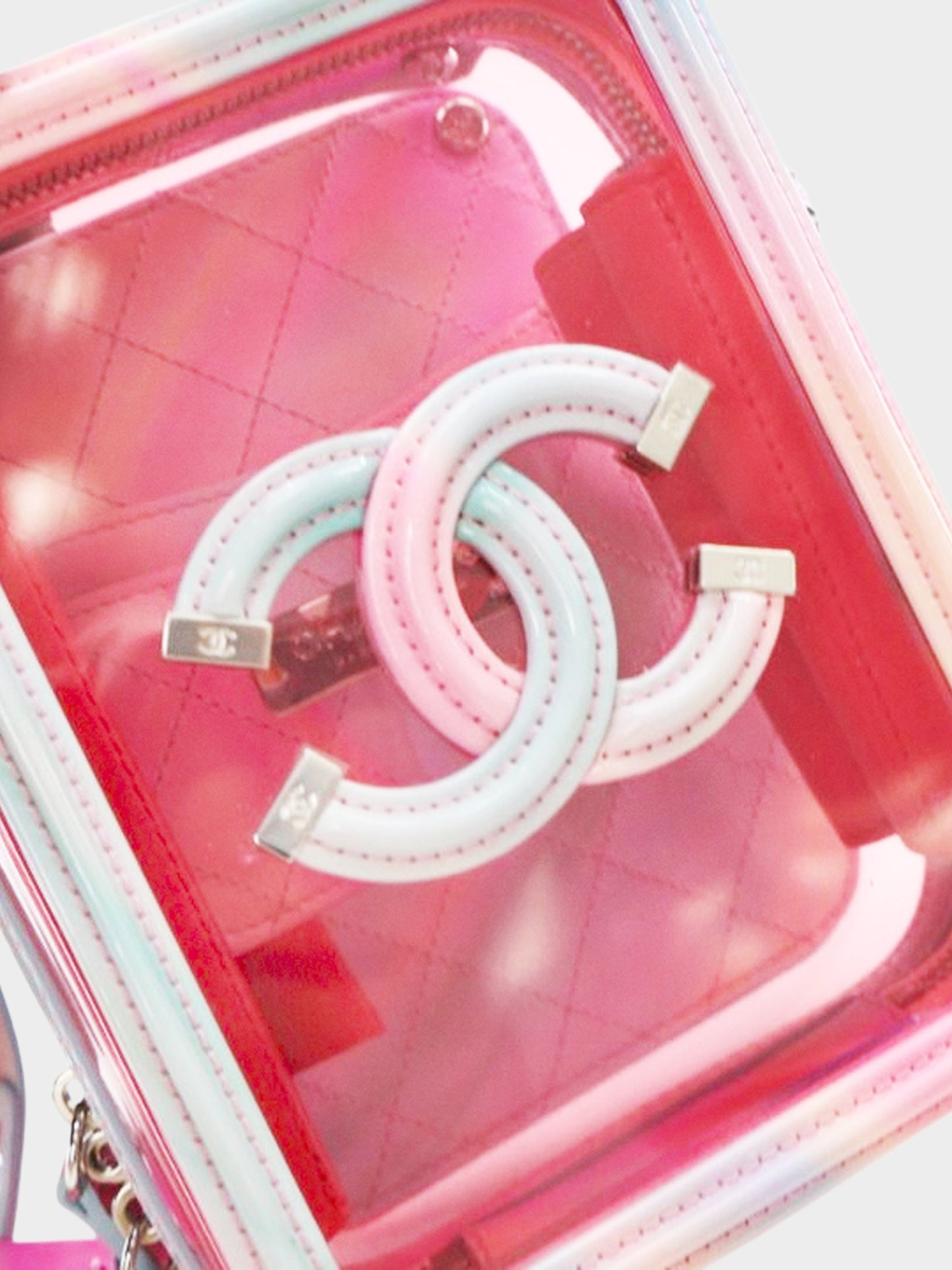 Chanel 2020 Multicolor PVC Filigree Vertical Vanity Case