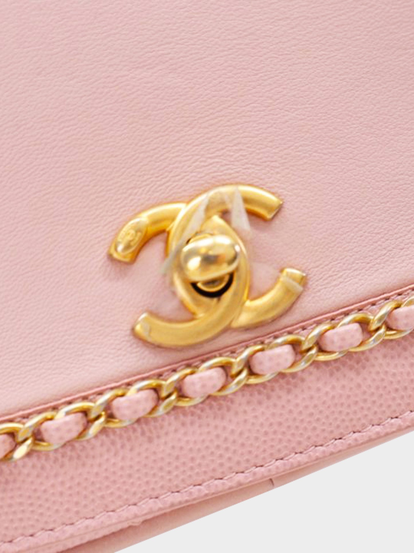 Chanel Mid-2019 Pink Caviar Charm Mini Flap Bag