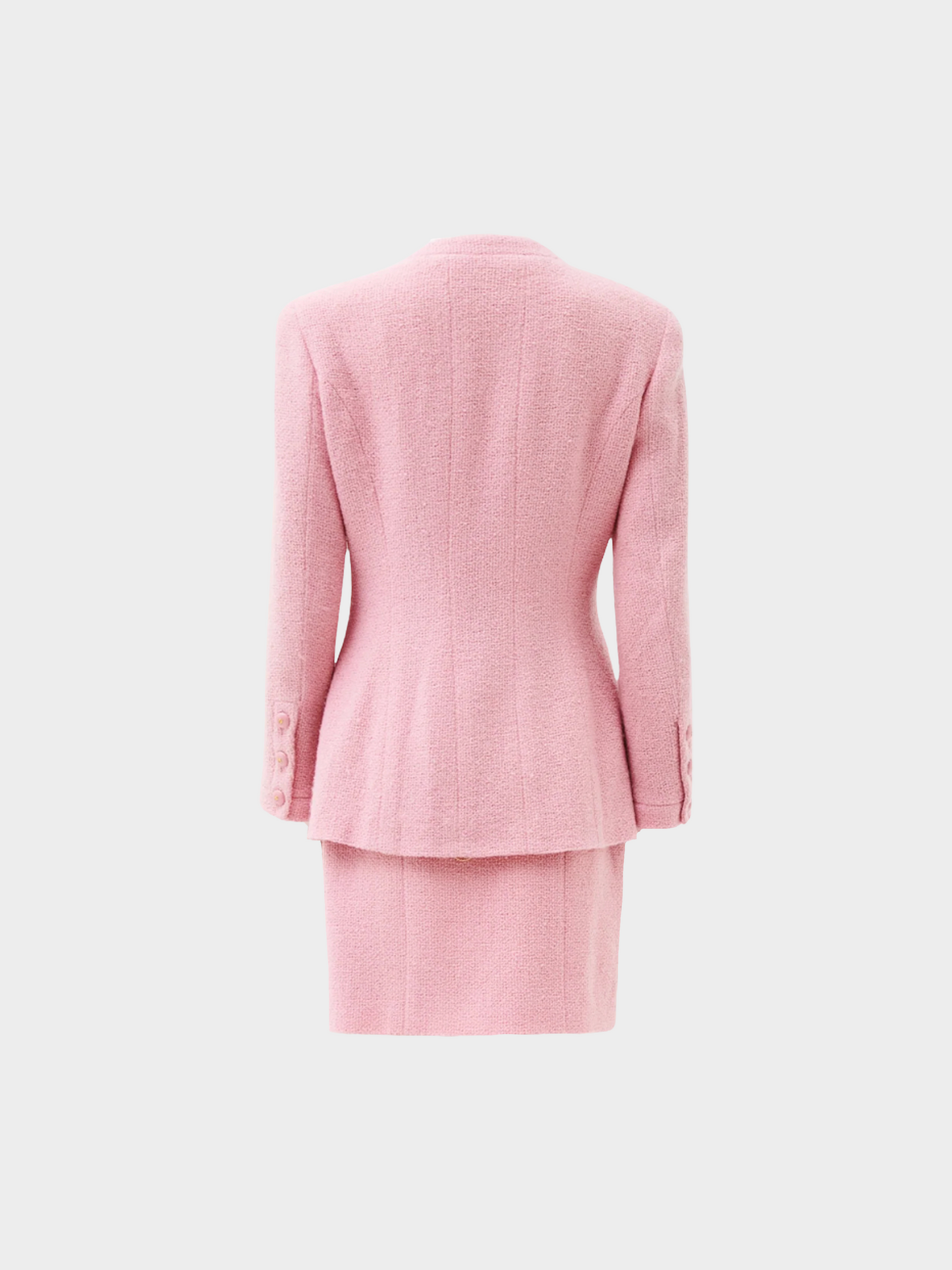 Chanel by Karl Lagerfield SS 1992 Pink Wool Tailleur Set