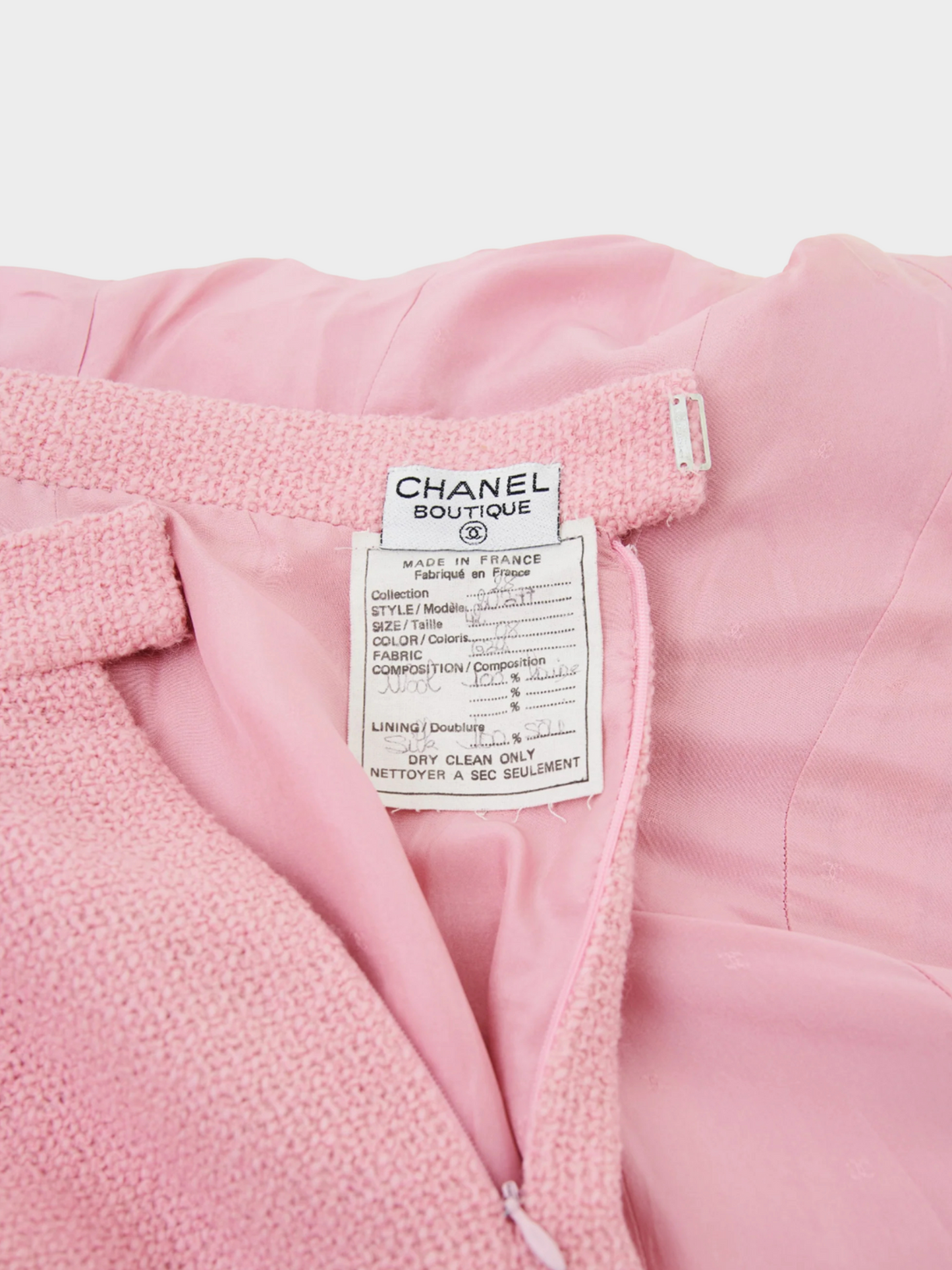 Chanel by Karl Lagerfield SS 1992 Pink Wool Tailleur Set