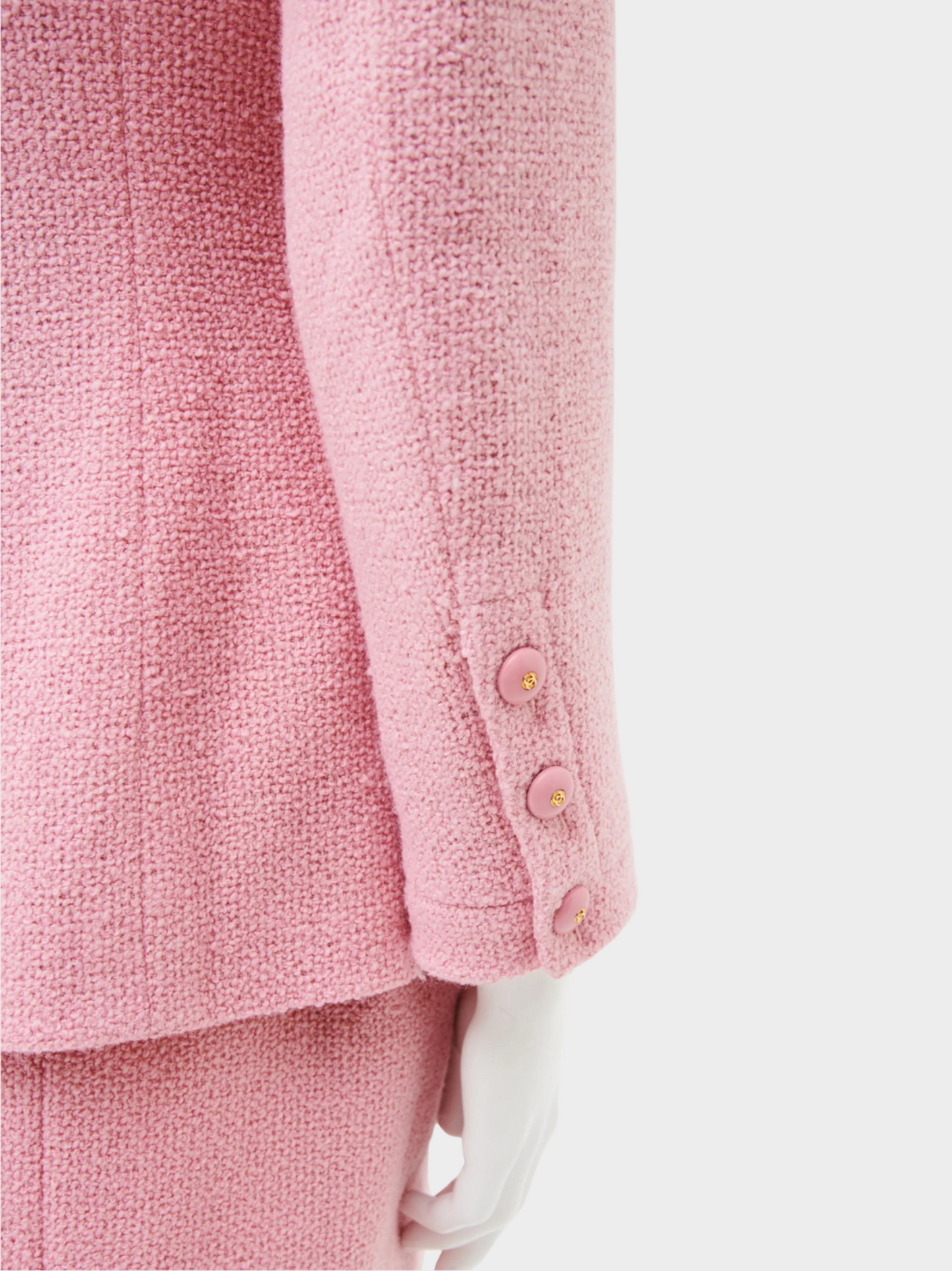 Chanel by Karl Lagerfield SS 1992 Pink Wool Tailleur Set