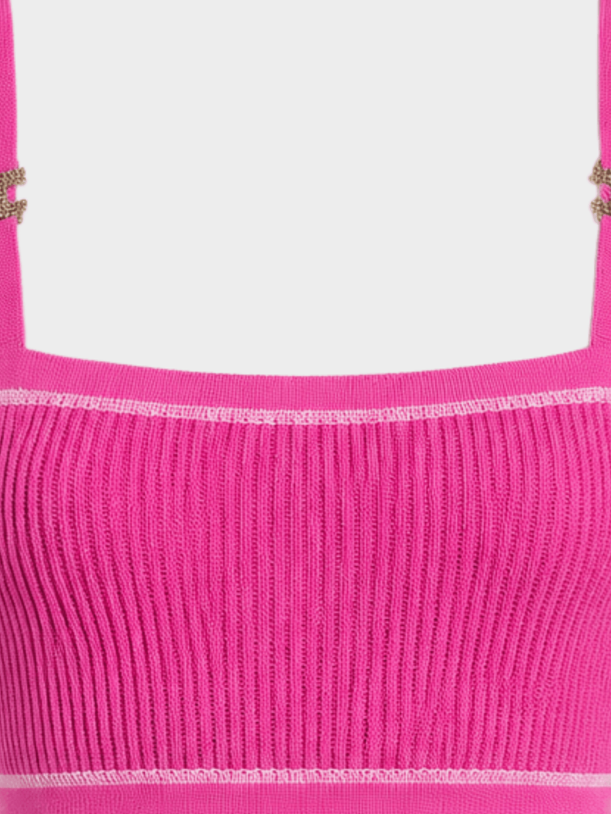 Chanel 2020s Pink Logo Cropped Top