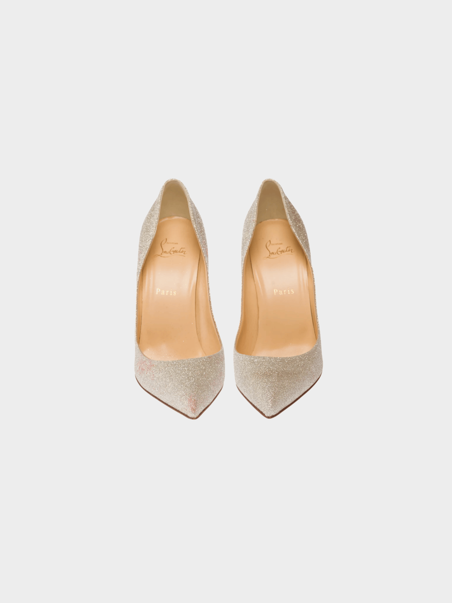 Christian Louboutin 2010s Pigalle Gold Leather Pumps