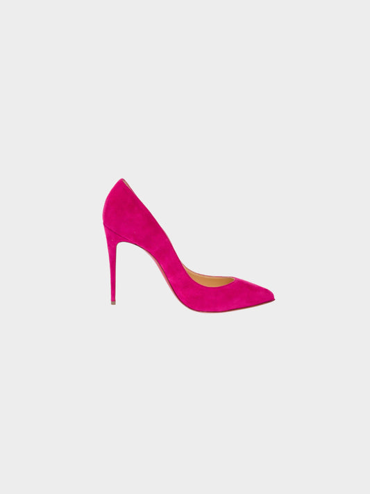 Christian Louboutin 2010s Pigalle Pink Suede Pumps