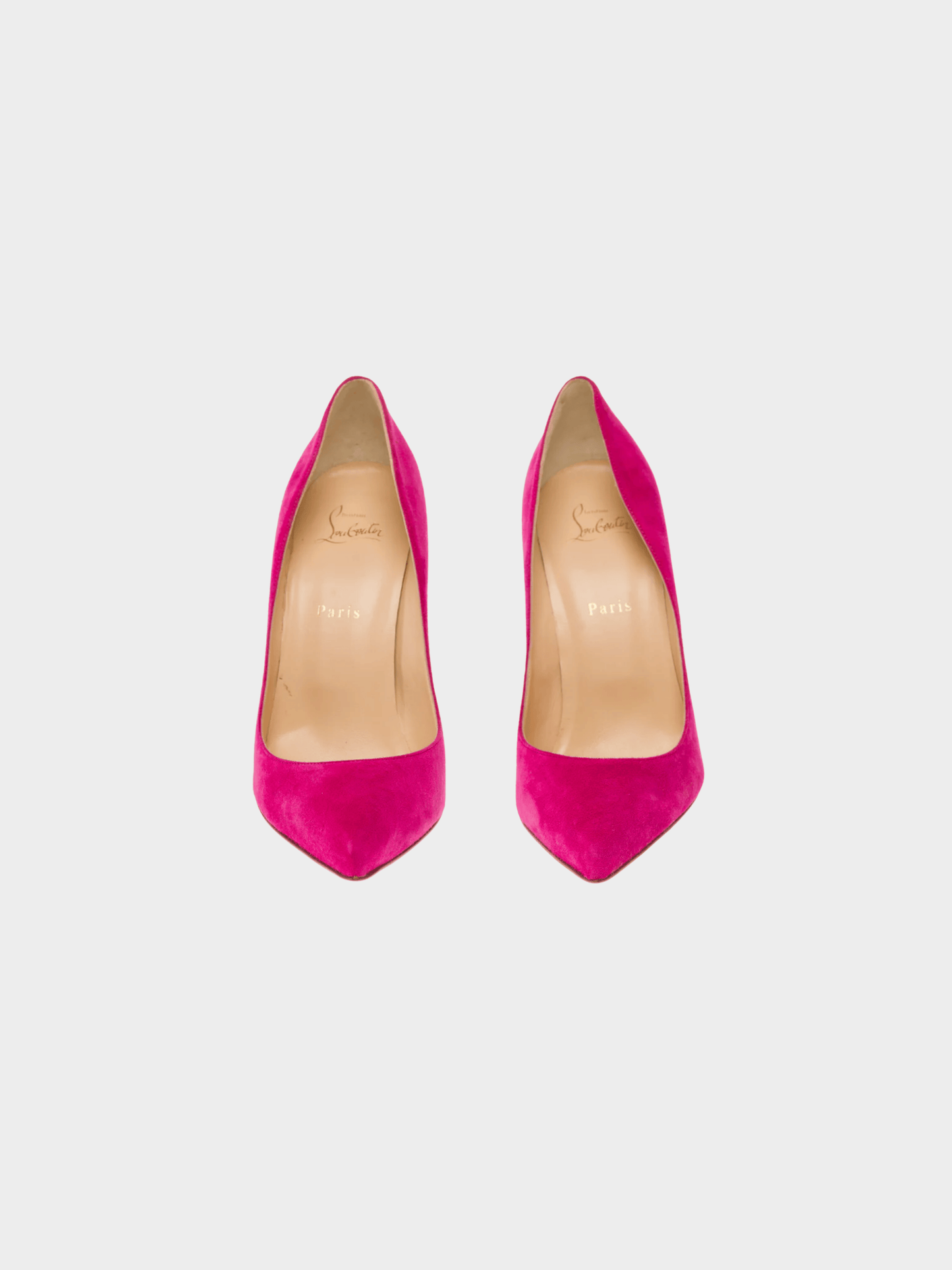 Christian Louboutin 2010s Pigalle Pink Suede Pumps