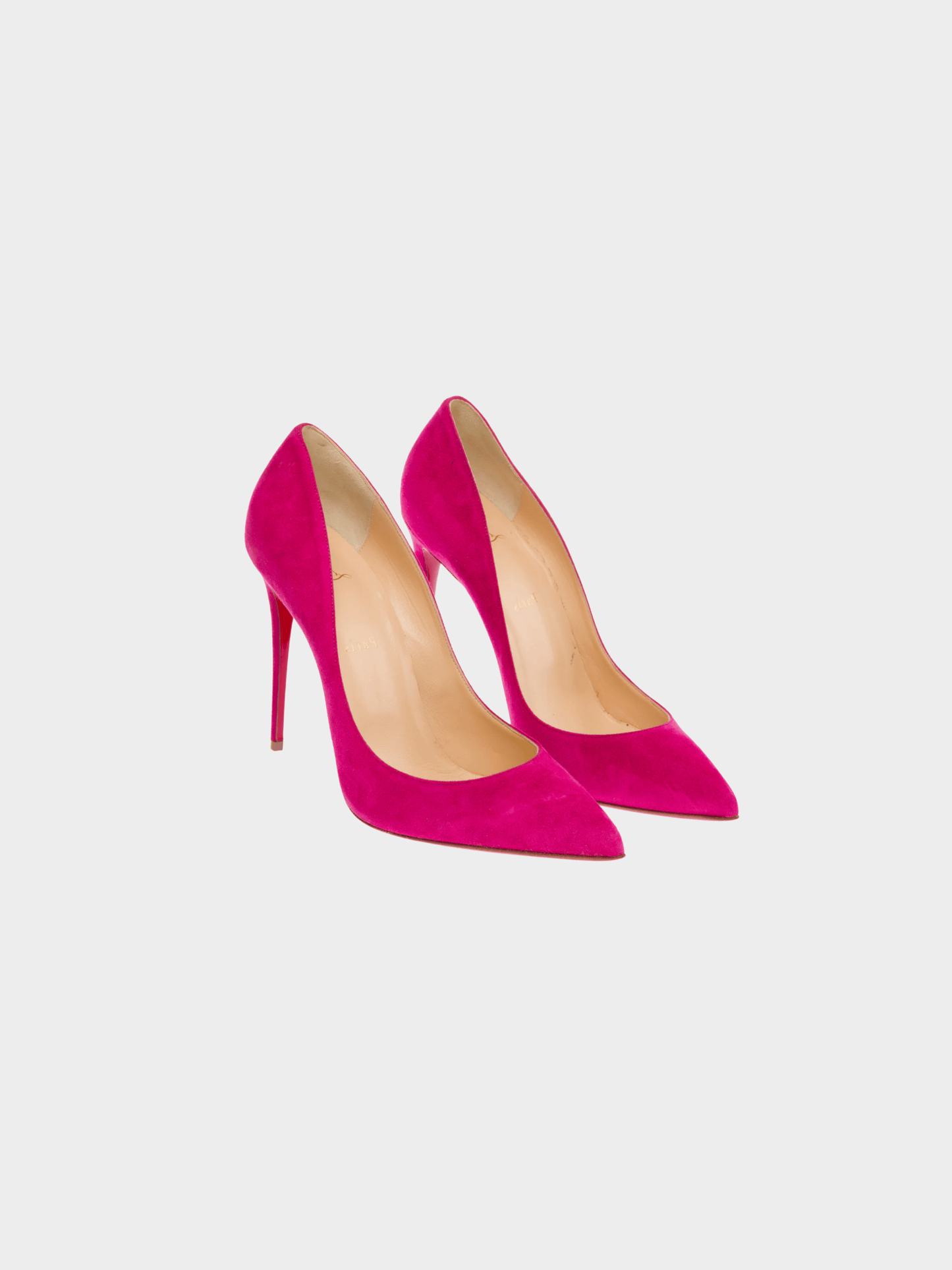 Christian Louboutin 2010s Pigalle Pink Suede Pumps