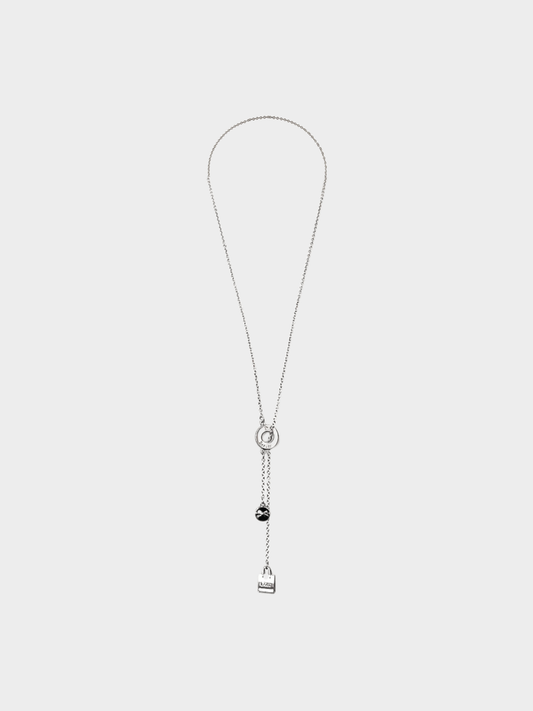 Christian Dior 2000s Logo Charm Necklace